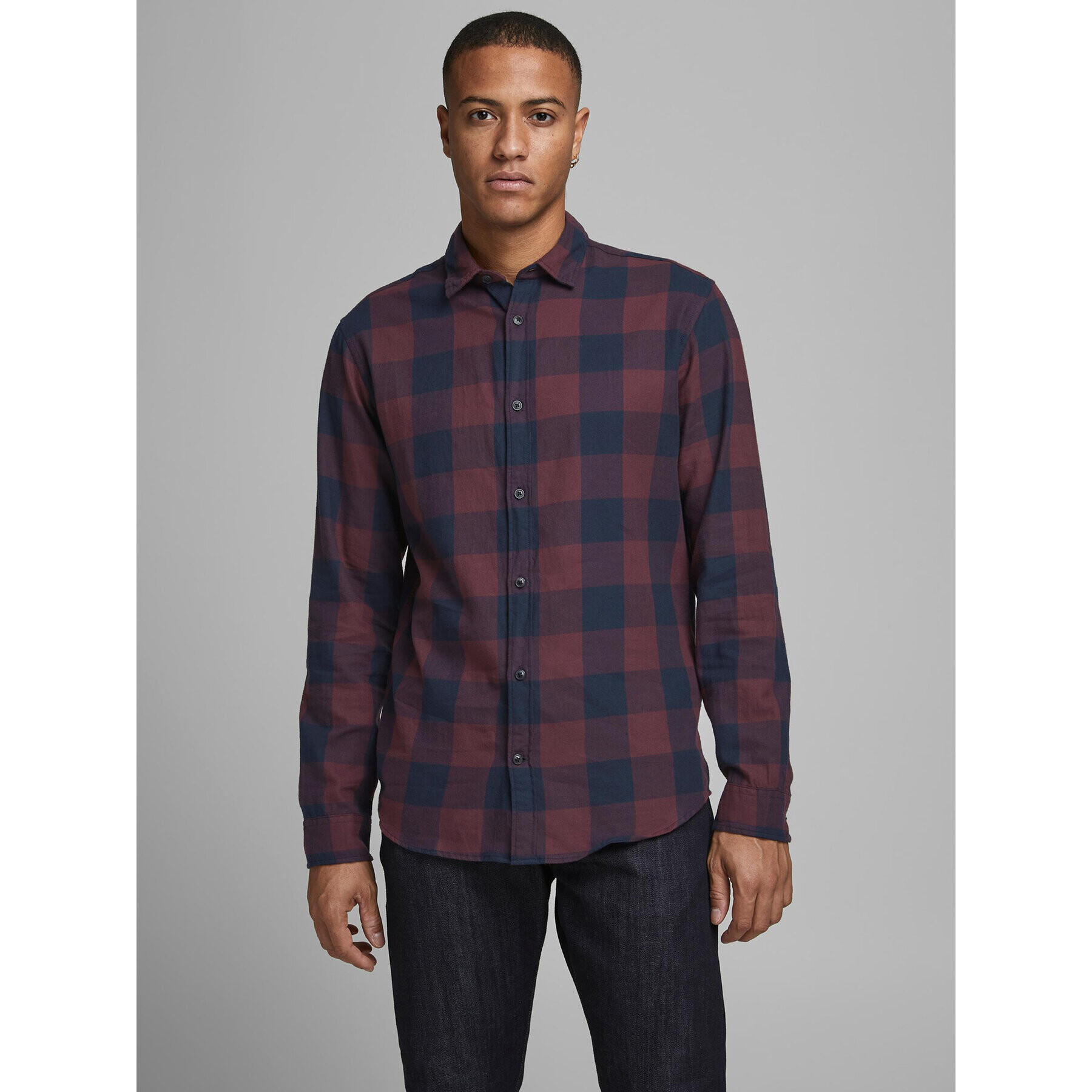 Jack&Jones Košile 12181602 Tmavomodrá Slim Fit - Pepit.cz