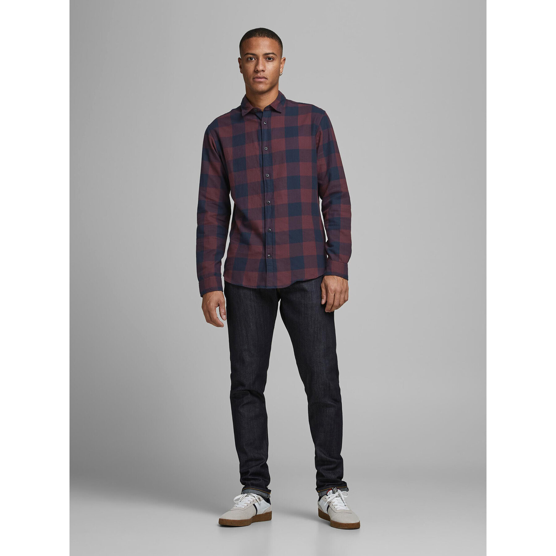 Jack&Jones Košile 12181602 Tmavomodrá Slim Fit - Pepit.cz