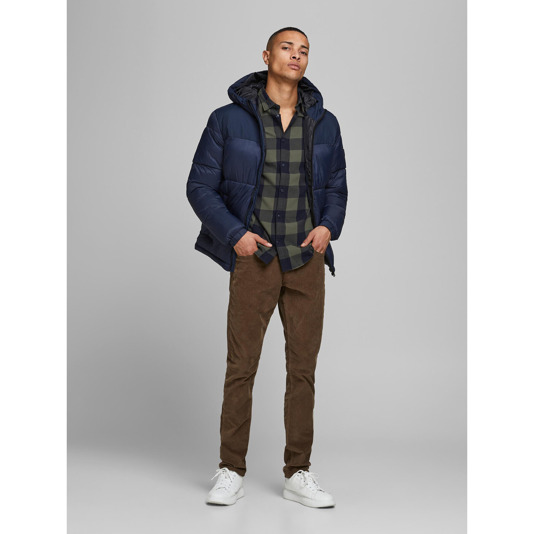 Jack&Jones Košile 12181602 Zelená Slim Fit - Pepit.cz