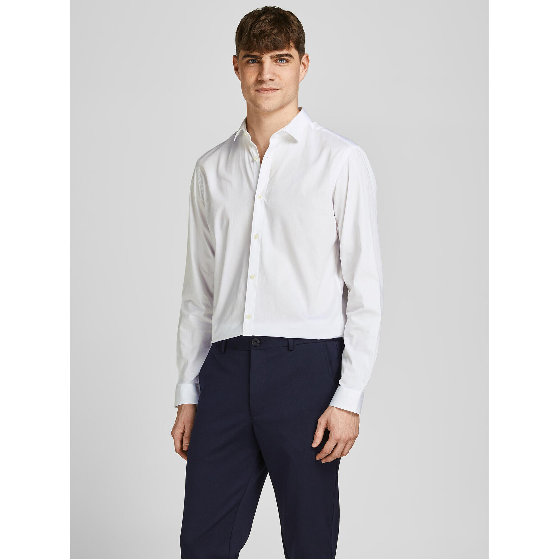 Jack&Jones Košile 12201905 Bílá Slim Fit - Pepit.cz