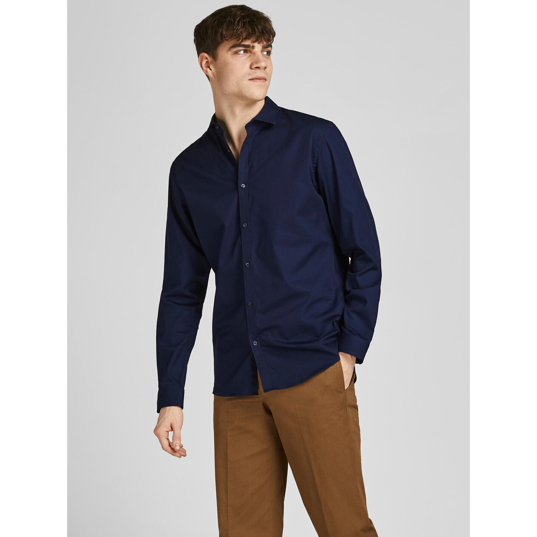 Jack&Jones Košile 12201905 Tmavomodrá Slim Fit - Pepit.cz