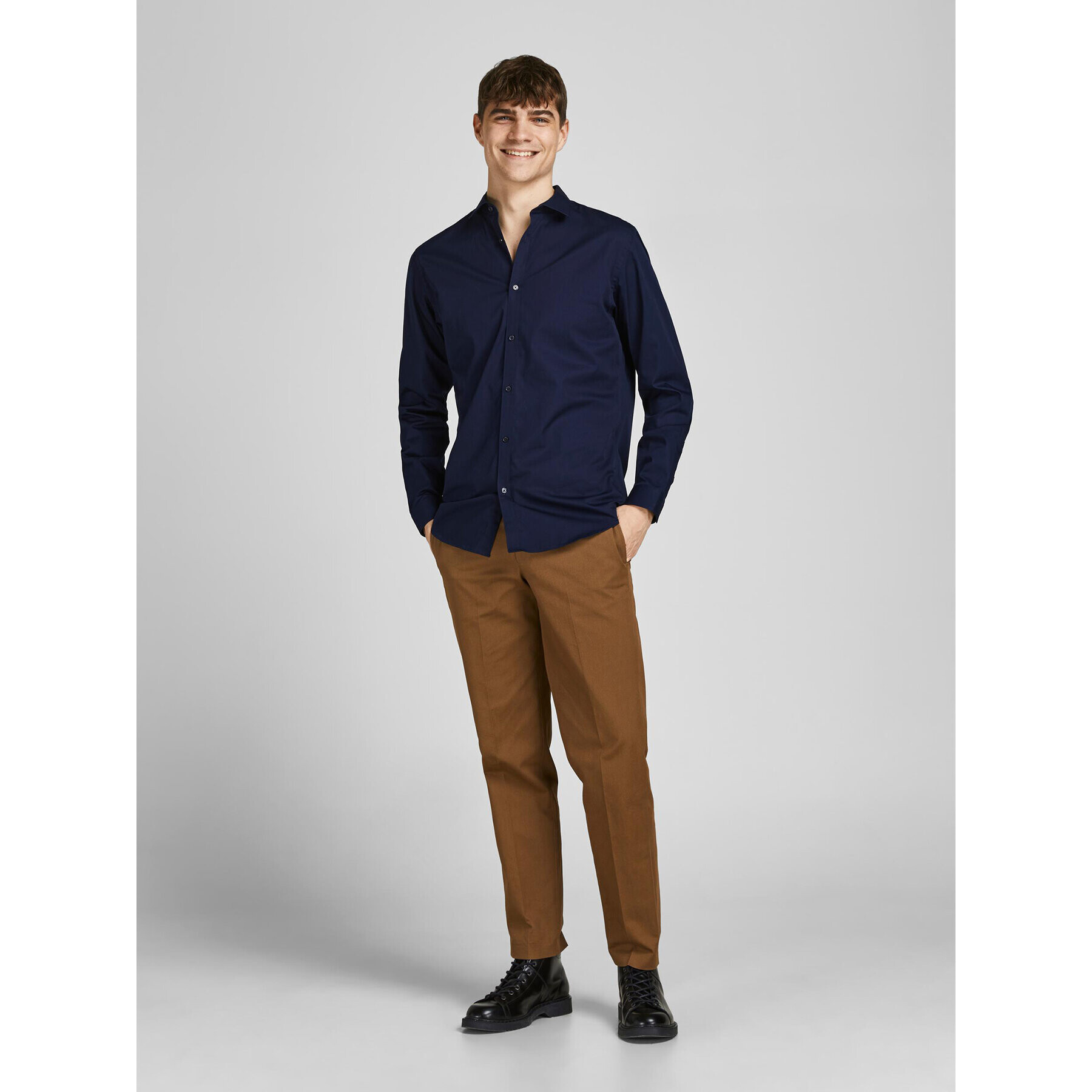 Jack&Jones Košile 12201905 Tmavomodrá Slim Fit - Pepit.cz