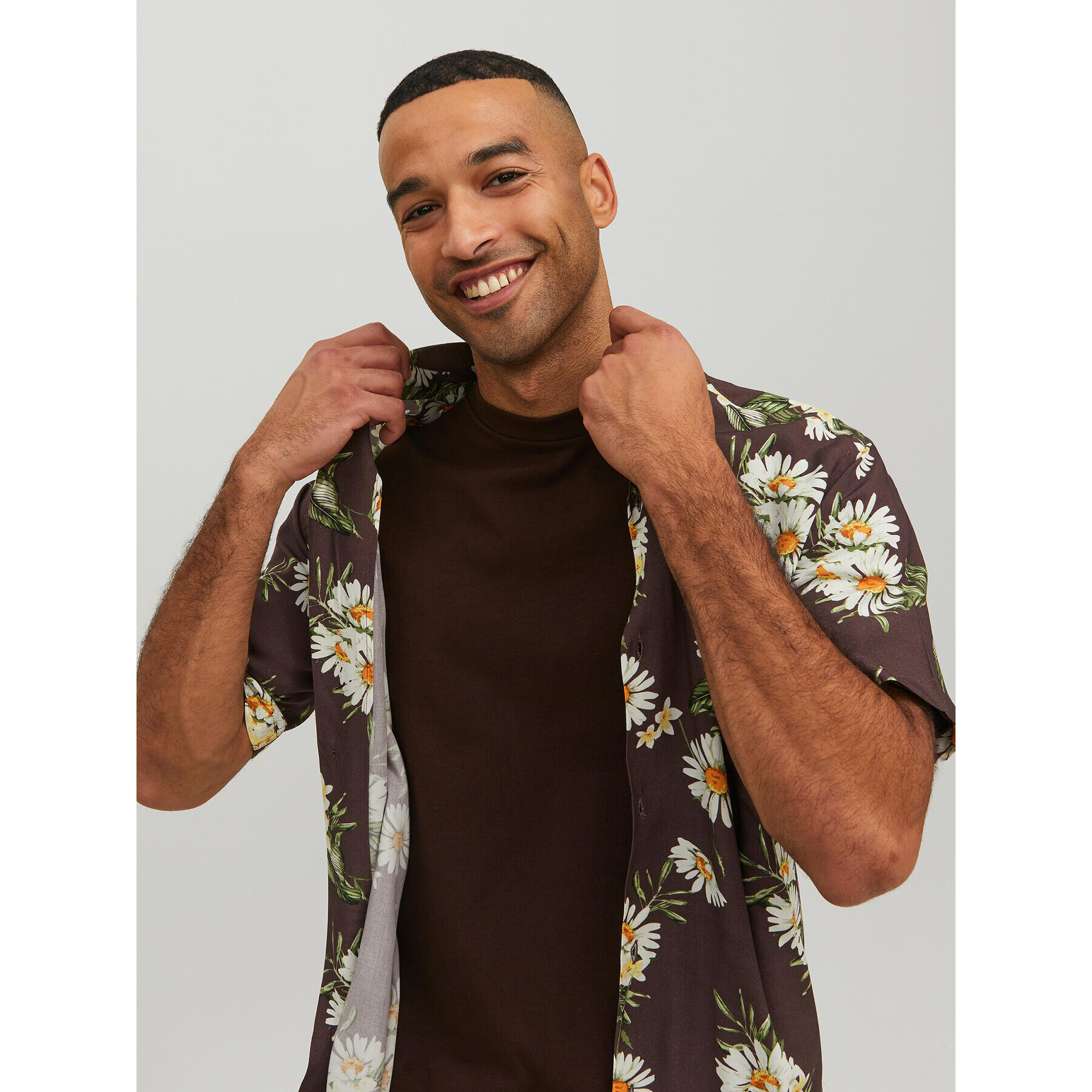 Jack&Jones Košile Luke 12227625 Hnědá Relaxed Fit - Pepit.cz