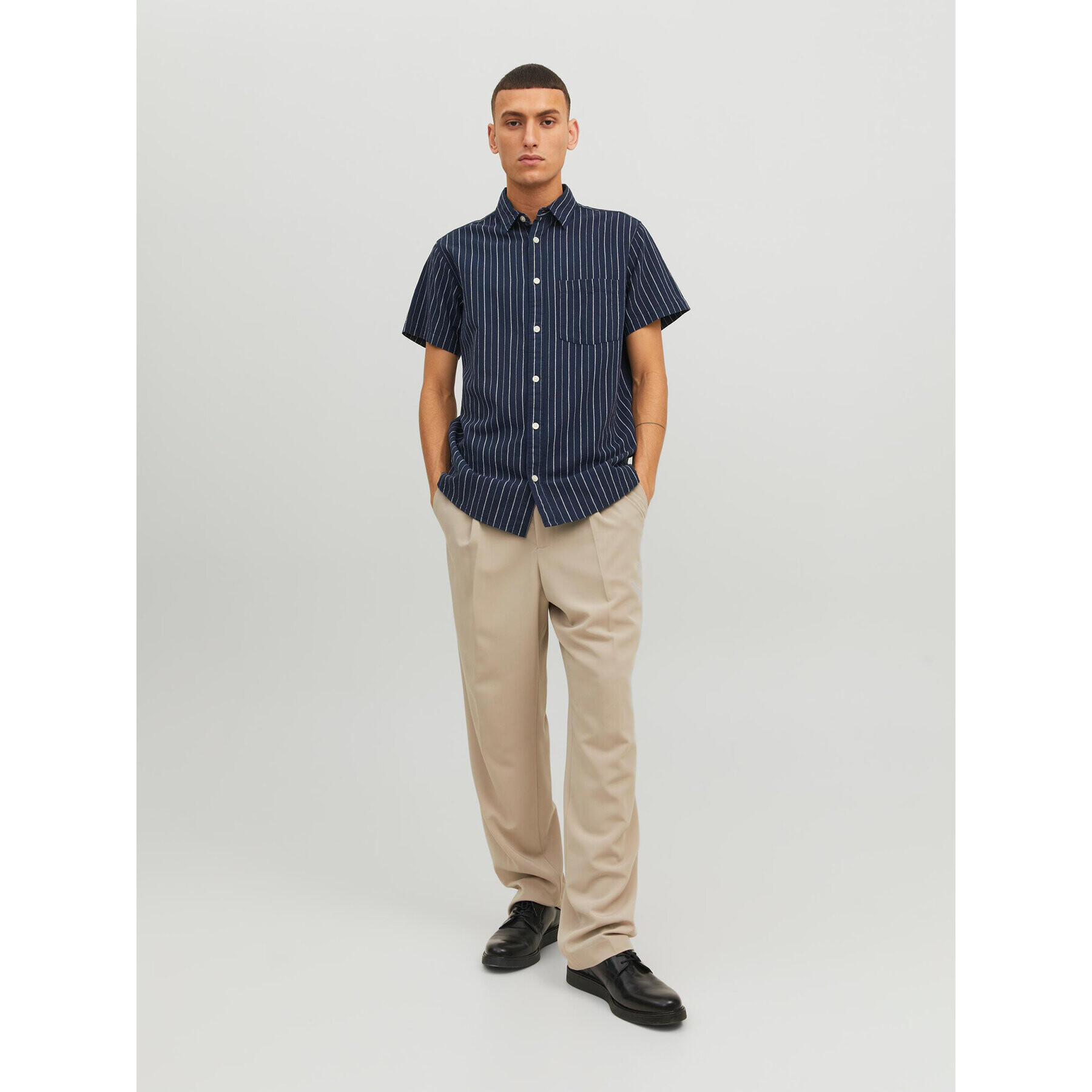 Jack&Jones Košile Tulum 12234699 Tmavomodrá Relaxed Fit - Pepit.cz