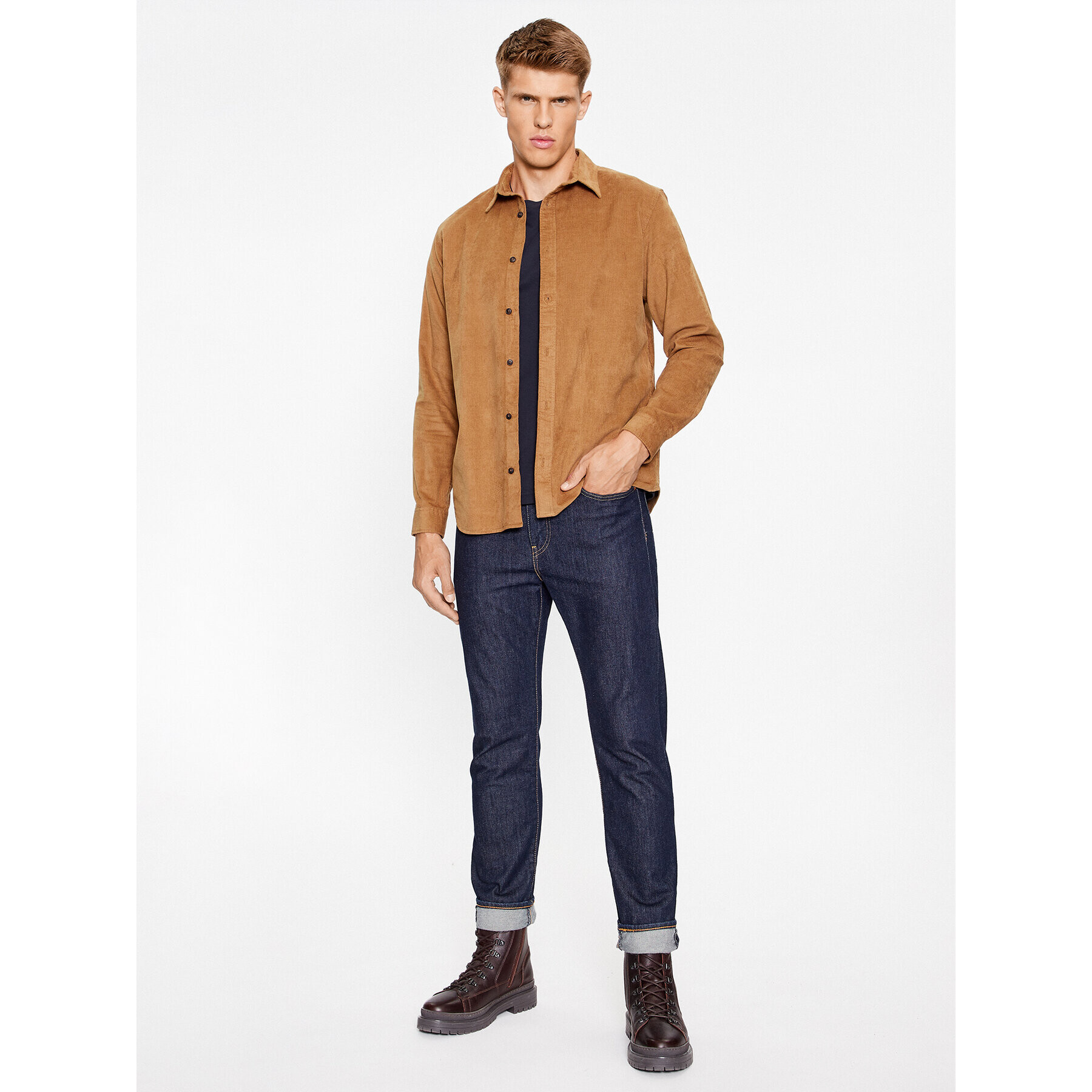 Jack&Jones Košile 12236937 Béžová Slim Fit - Pepit.cz