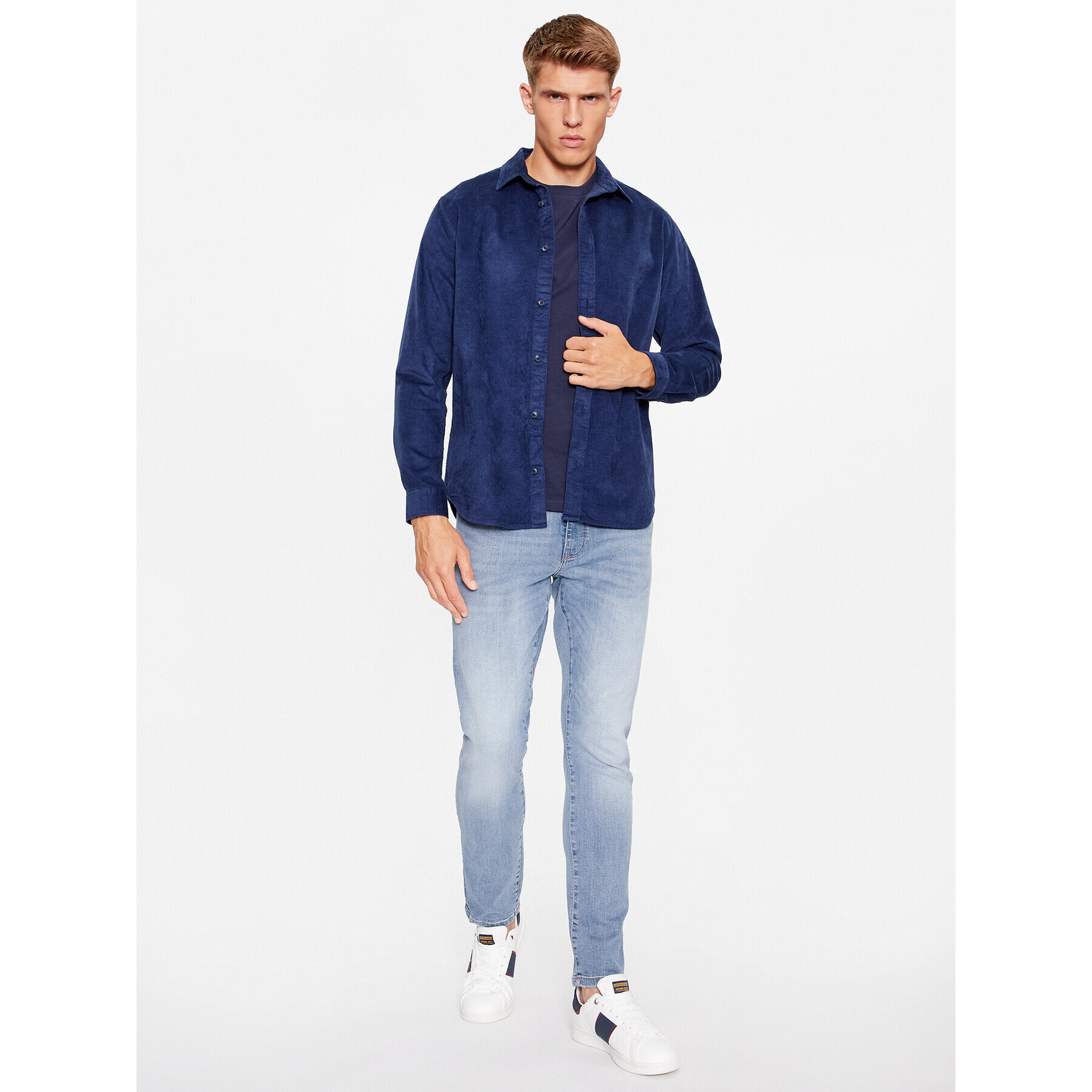 Jack&Jones Košile 12236937 Tmavomodrá Slim Fit - Pepit.cz