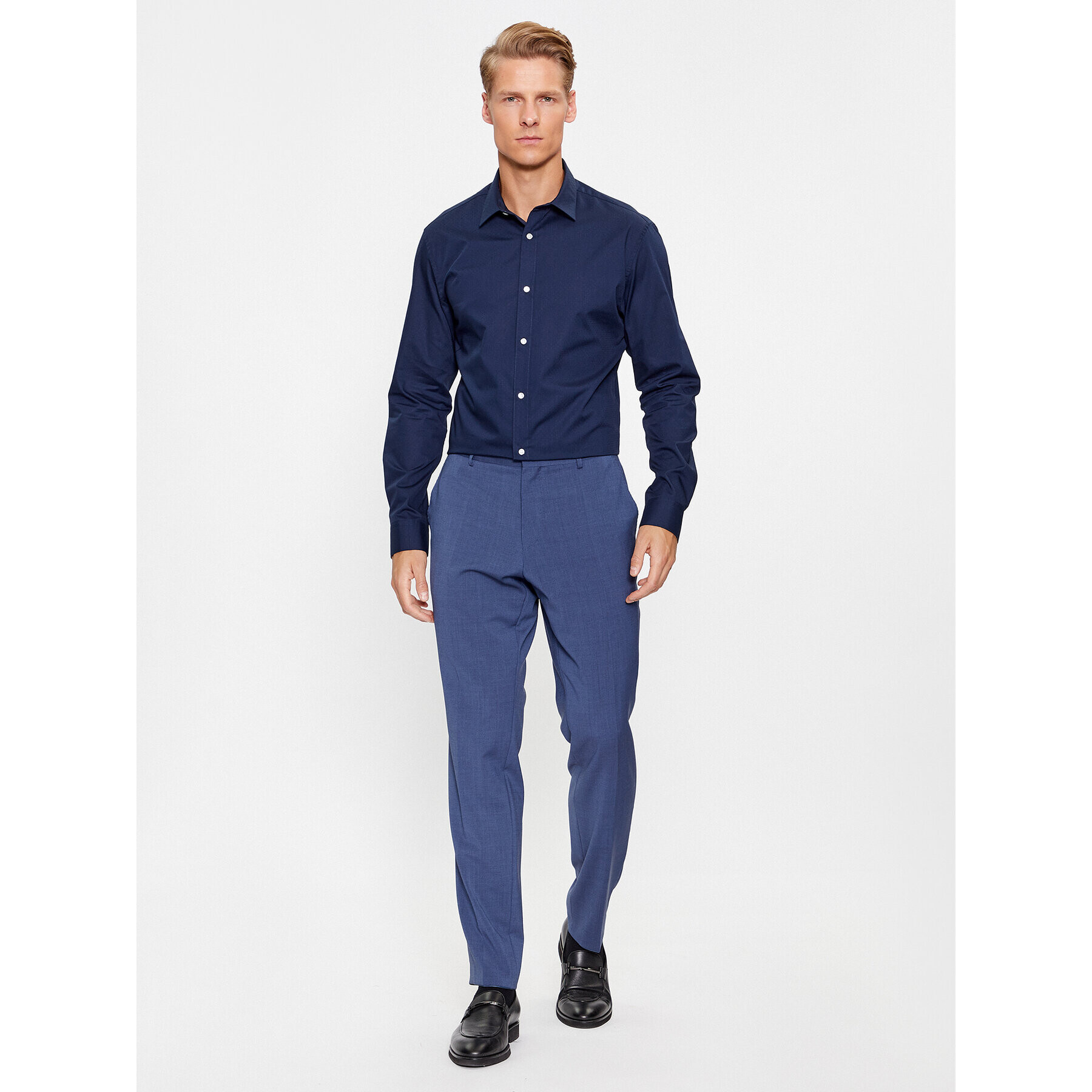 Jack&Jones Košile 12238173 Tmavomodrá Slim Fit - Pepit.cz