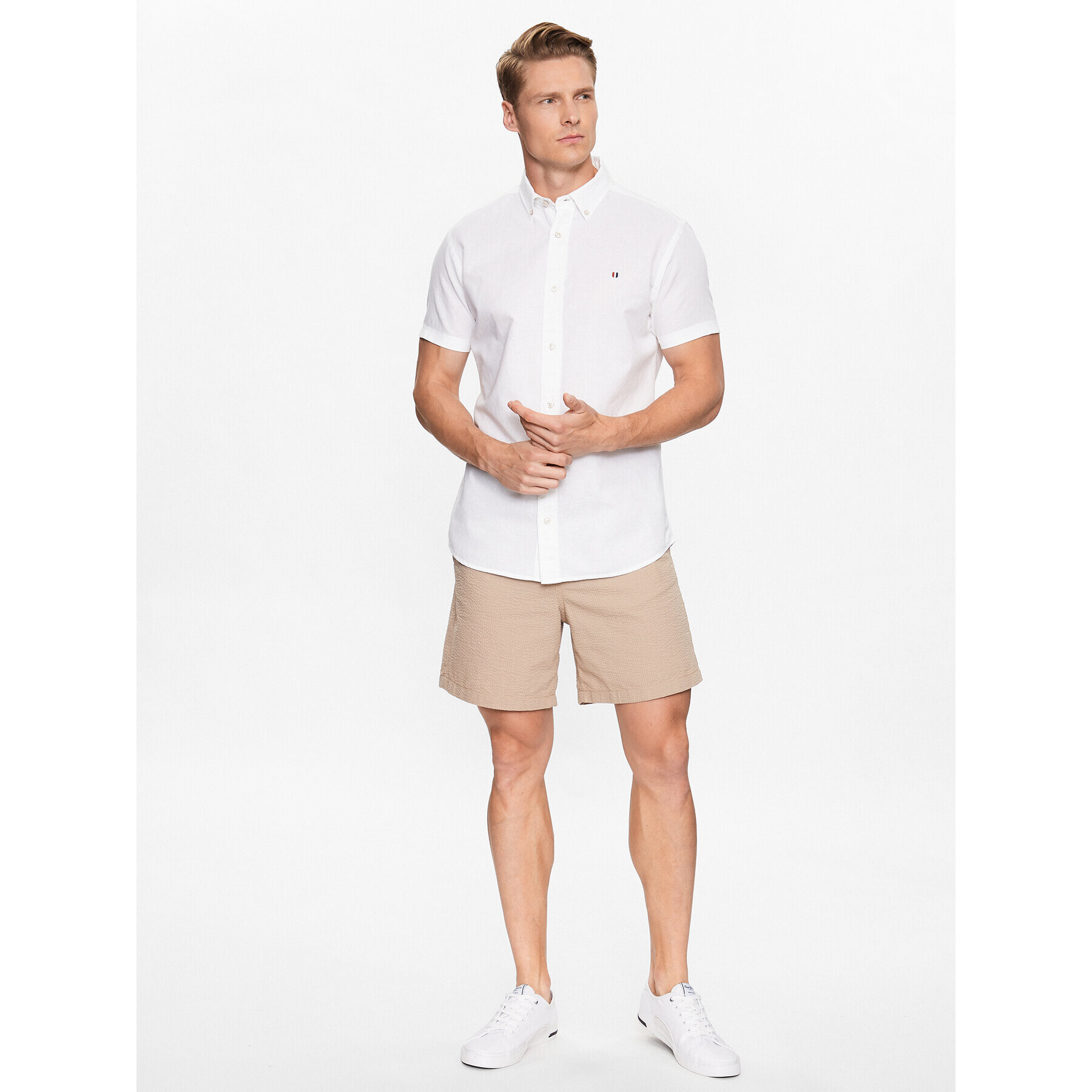 Jack&Jones Košile Blu Summer 12233118 Bílá Slim Fit - Pepit.cz