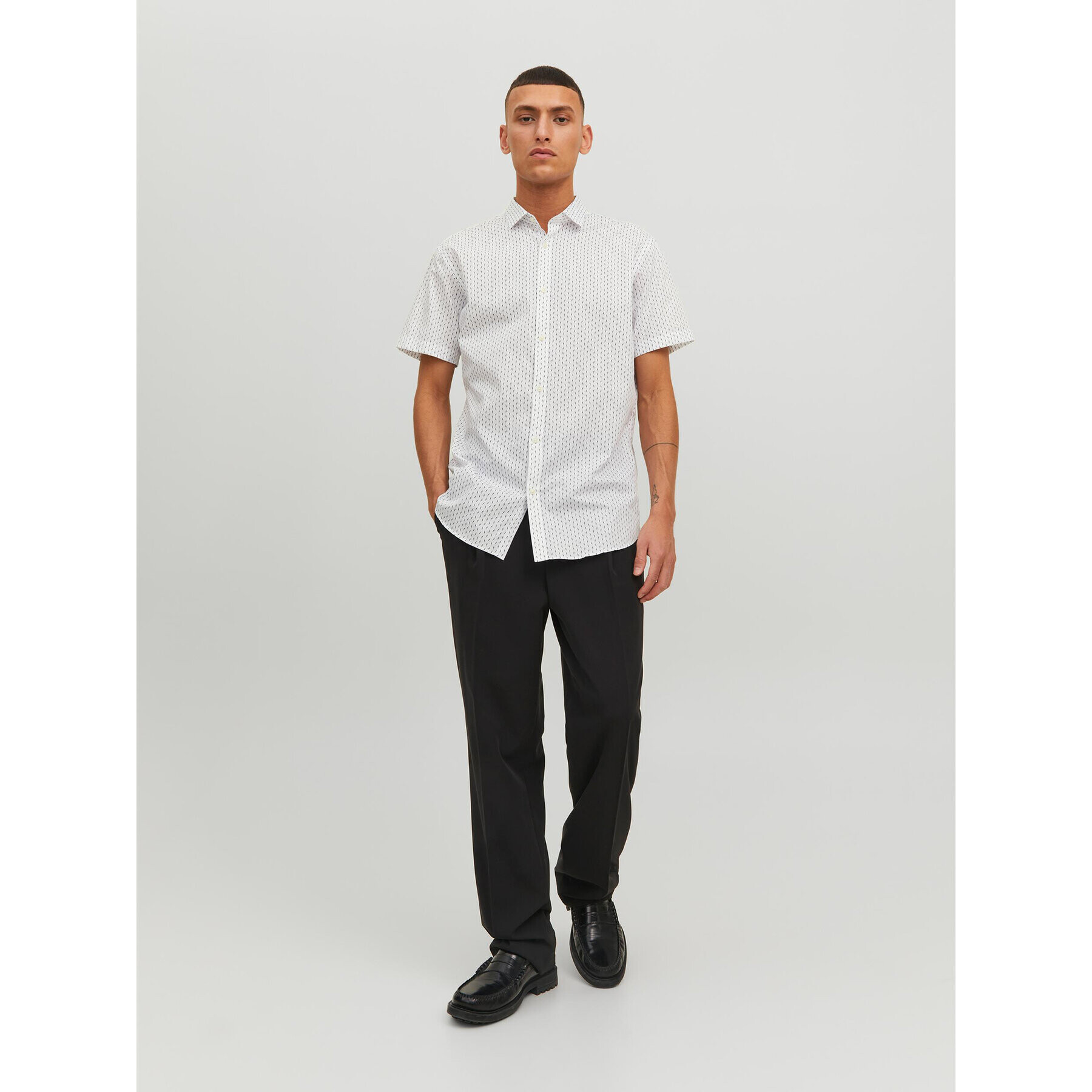 Jack&Jones Košile Cardiff 12231865 Bílá Slim Fit - Pepit.cz