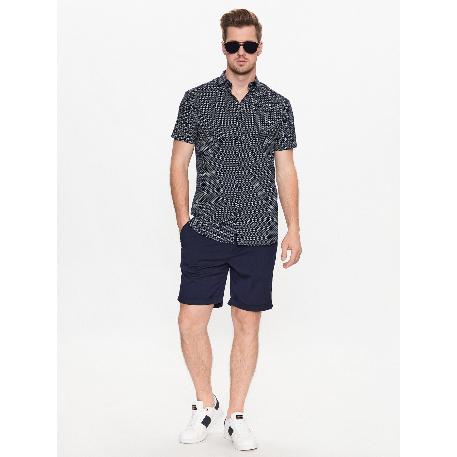 Jack&Jones Košile Cardiff 12231865 Tmavomodrá Slim Fit - Pepit.cz