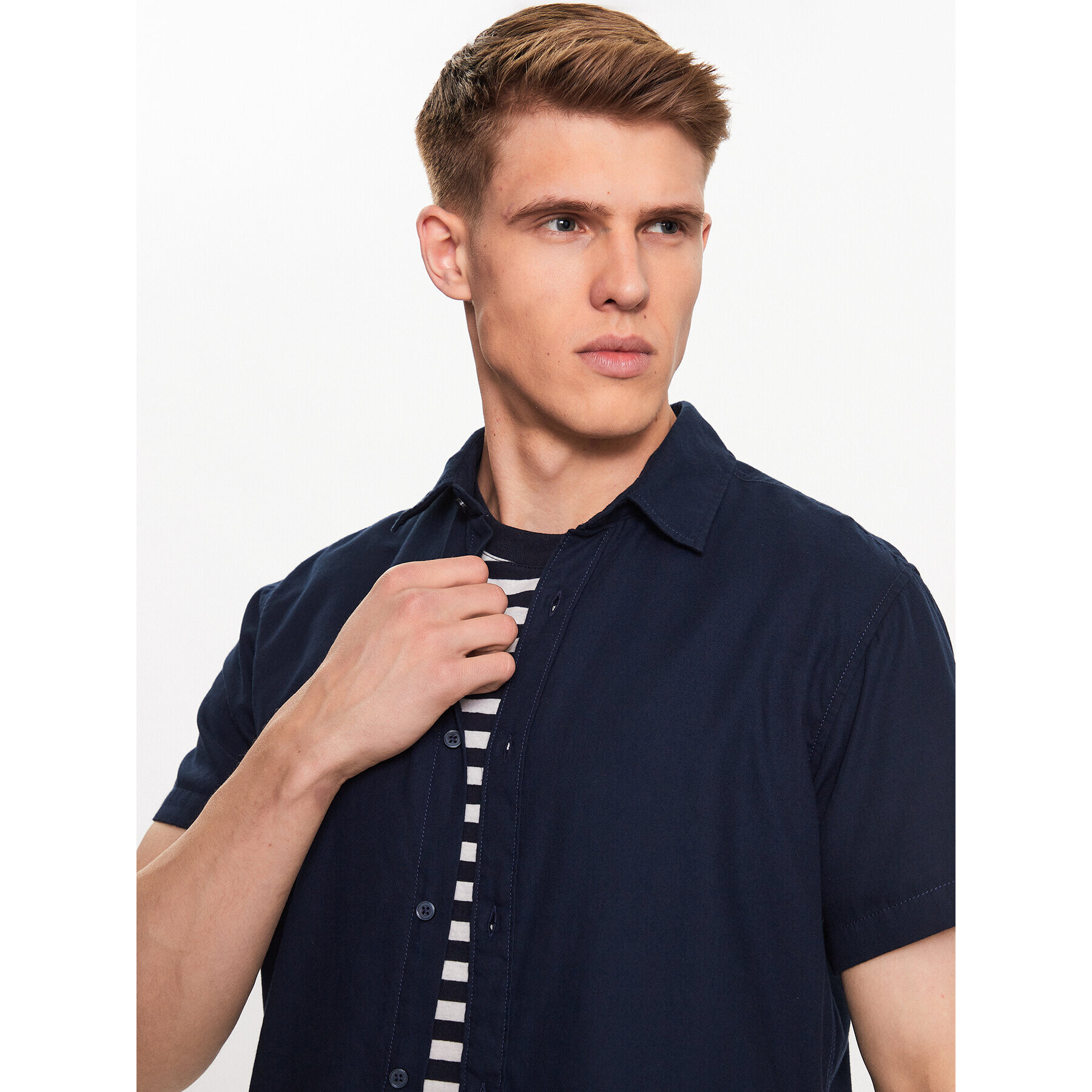 Jack&Jones Košile Energy 12234180 Tmavomodrá Slim Fit - Pepit.cz