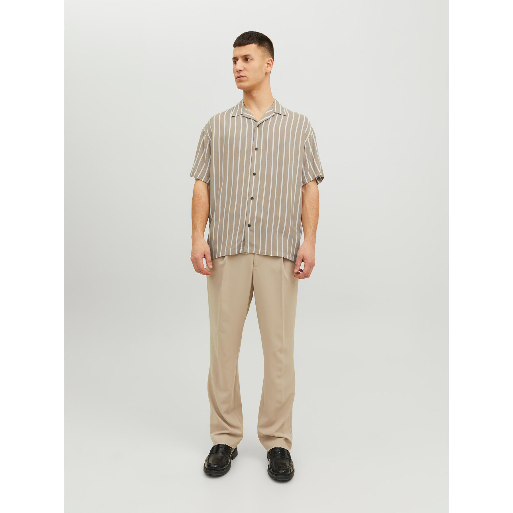 Jack&Jones Košile Jeff 12220423 Béžová Relaxed Fit - Pepit.cz