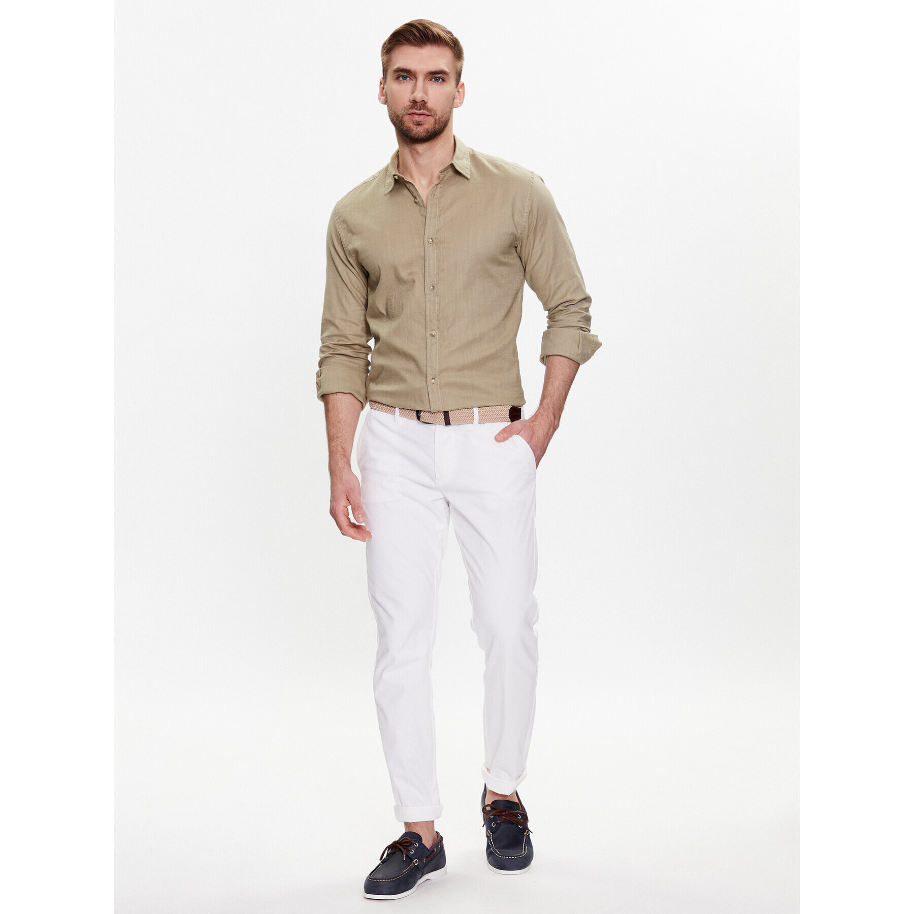 Jack&Jones Košile Lub 12220481 Béžová Slim Fit - Pepit.cz