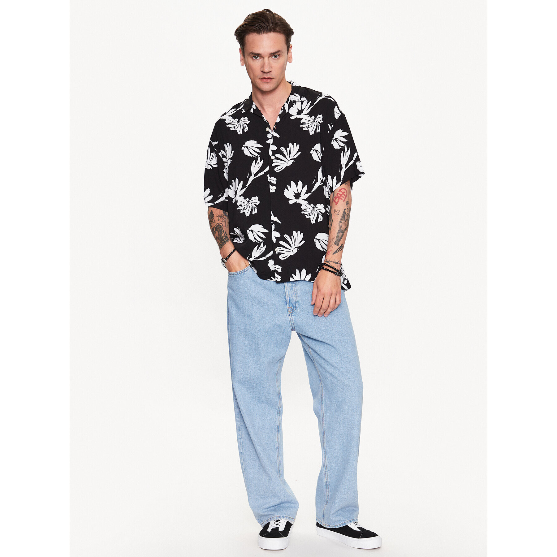 Jack&Jones Košile Luke 12233536 Černá Relaxed Fit - Pepit.cz