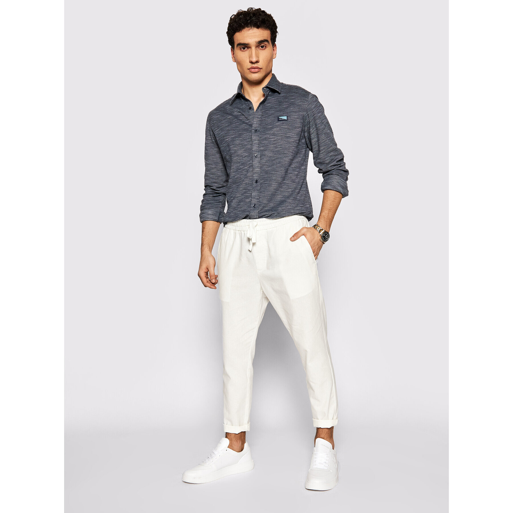 Jack&Jones Košile Montana 2183552 Šedá Slim Fit - Pepit.cz