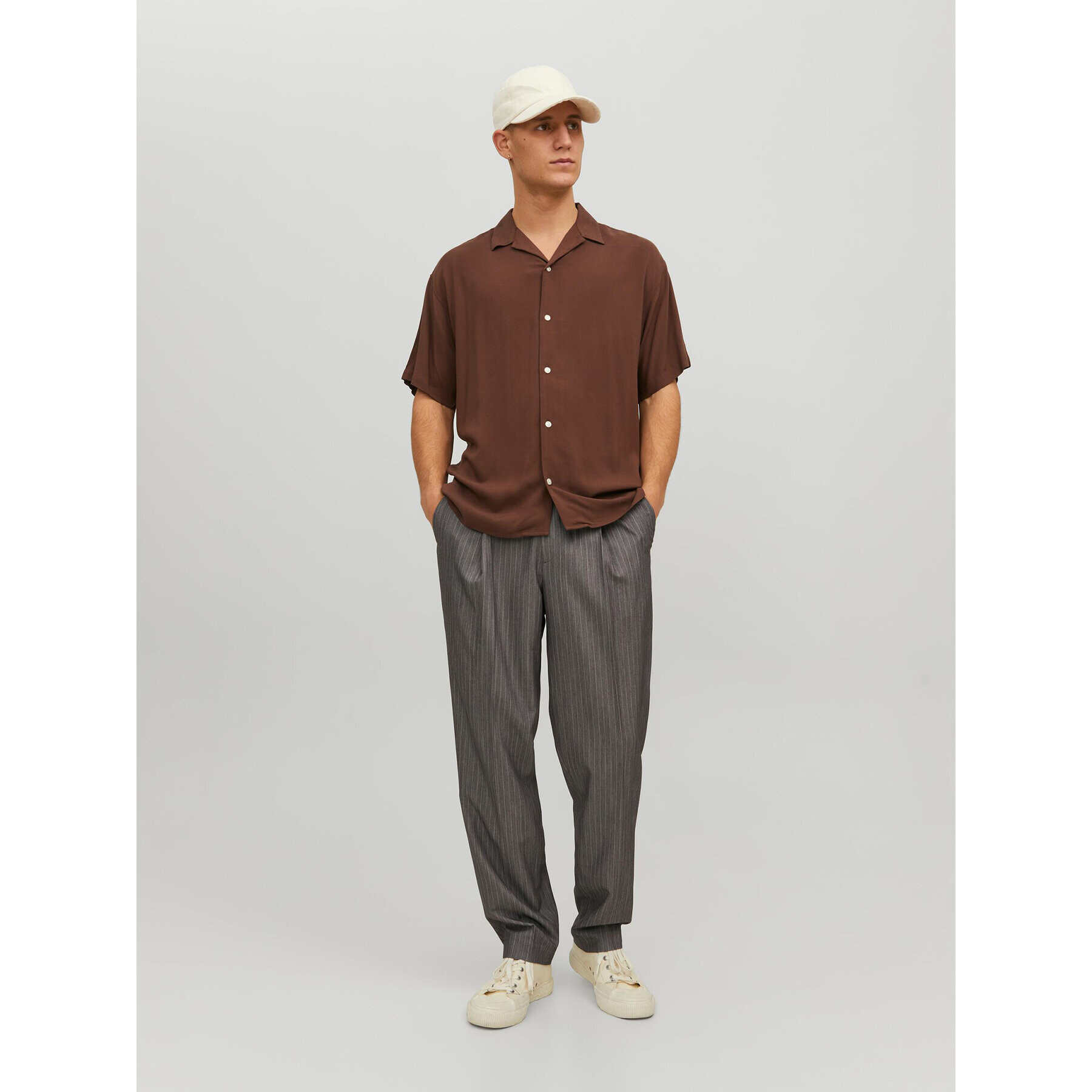 Jack&Jones Košile Noah 12228007 Hnědá Relaxed Fit - Pepit.cz