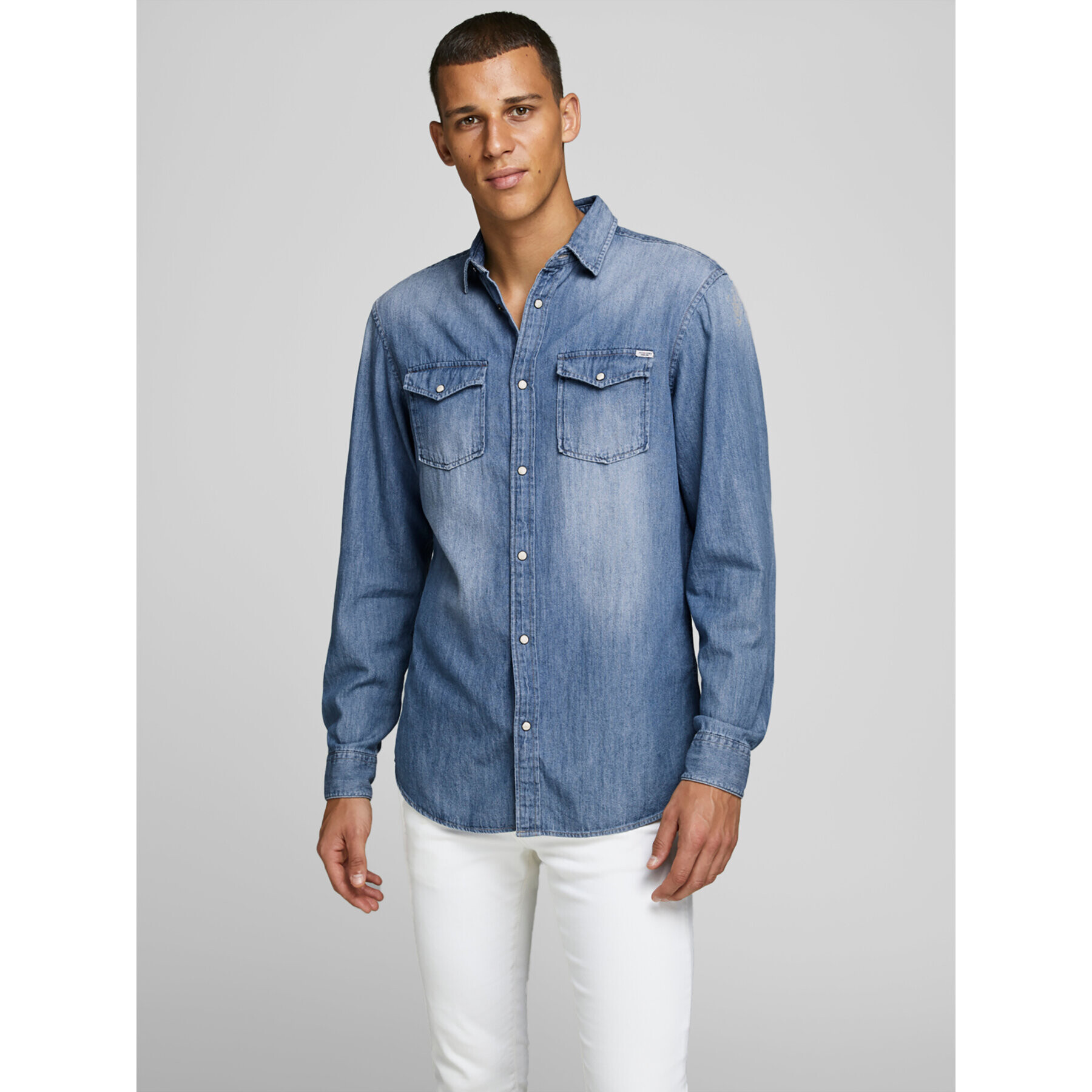 Jack&Jones Košile Sheridan 12138115 Modrá Slim Fit - Pepit.cz