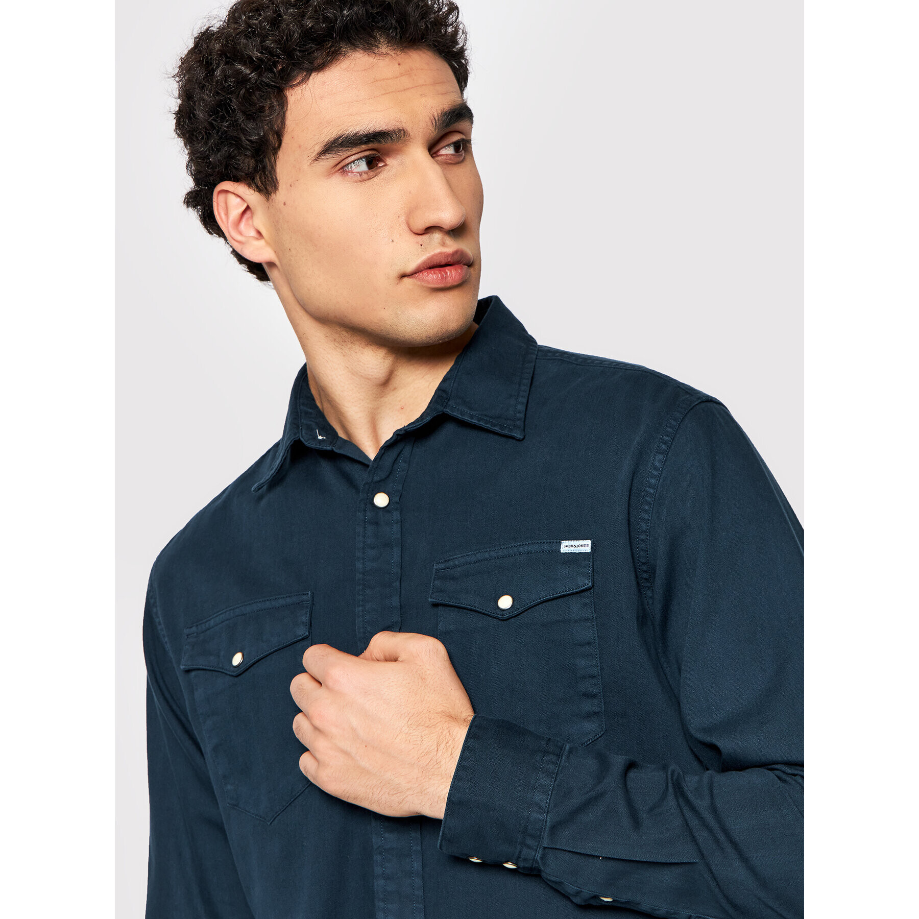 Jack&Jones Košile Sheridan 12138115 Tmavomodrá Slim Fit - Pepit.cz