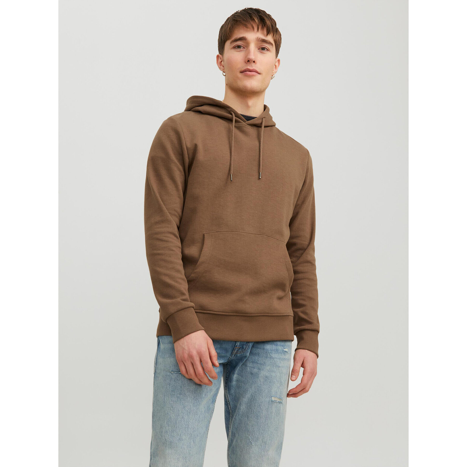 Jack&Jones Mikina 12182537 Hnědá Standard Fit - Pepit.cz