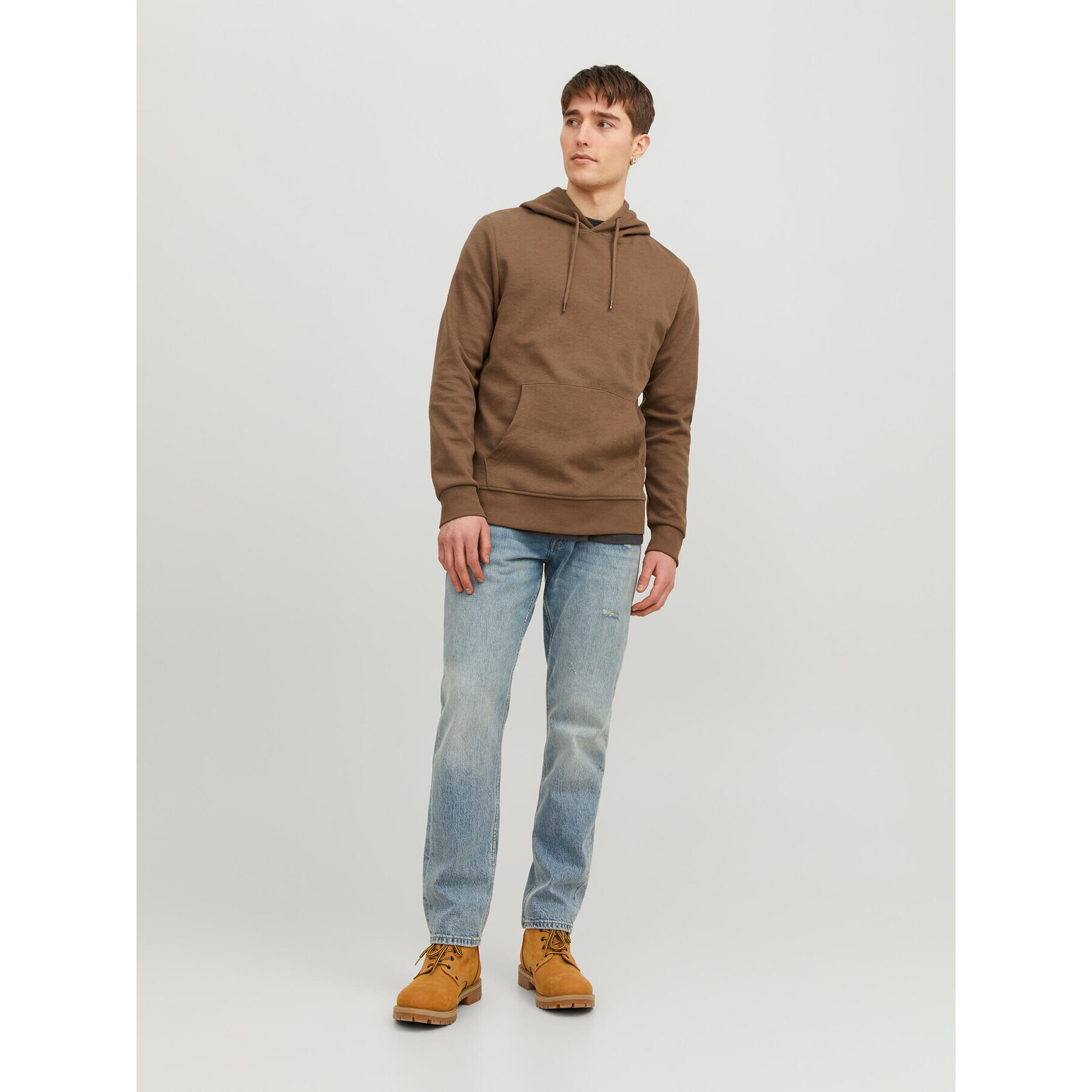 Jack&Jones Mikina 12182537 Hnědá Standard Fit - Pepit.cz