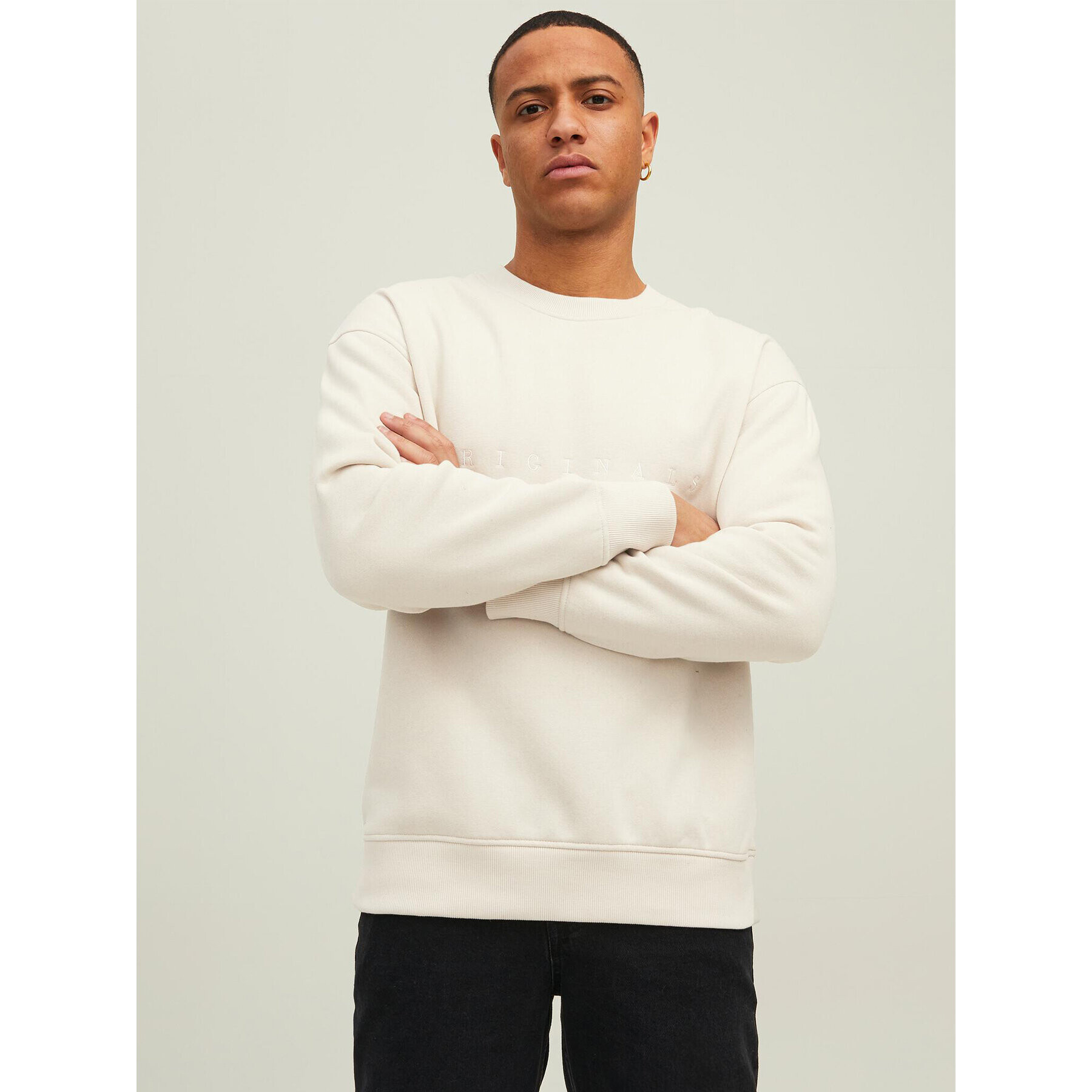 Jack&Jones Mikina 12204796 Bílá Relaxed Fit - Pepit.cz