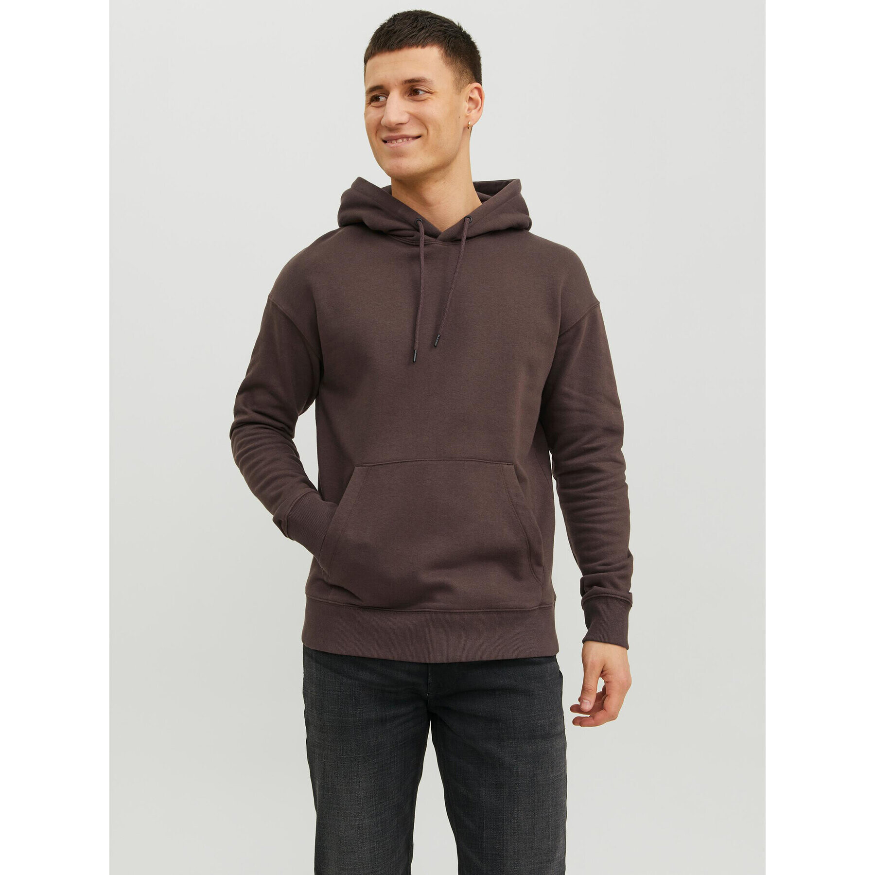 Jack&Jones Mikina 12208157 Hnědá Relaxed Fit - Pepit.cz