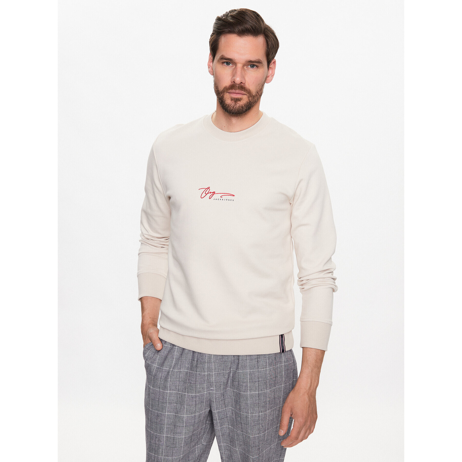 Jack&Jones Mikina Joshua 12228301 Béžová Standard Fit - Pepit.cz