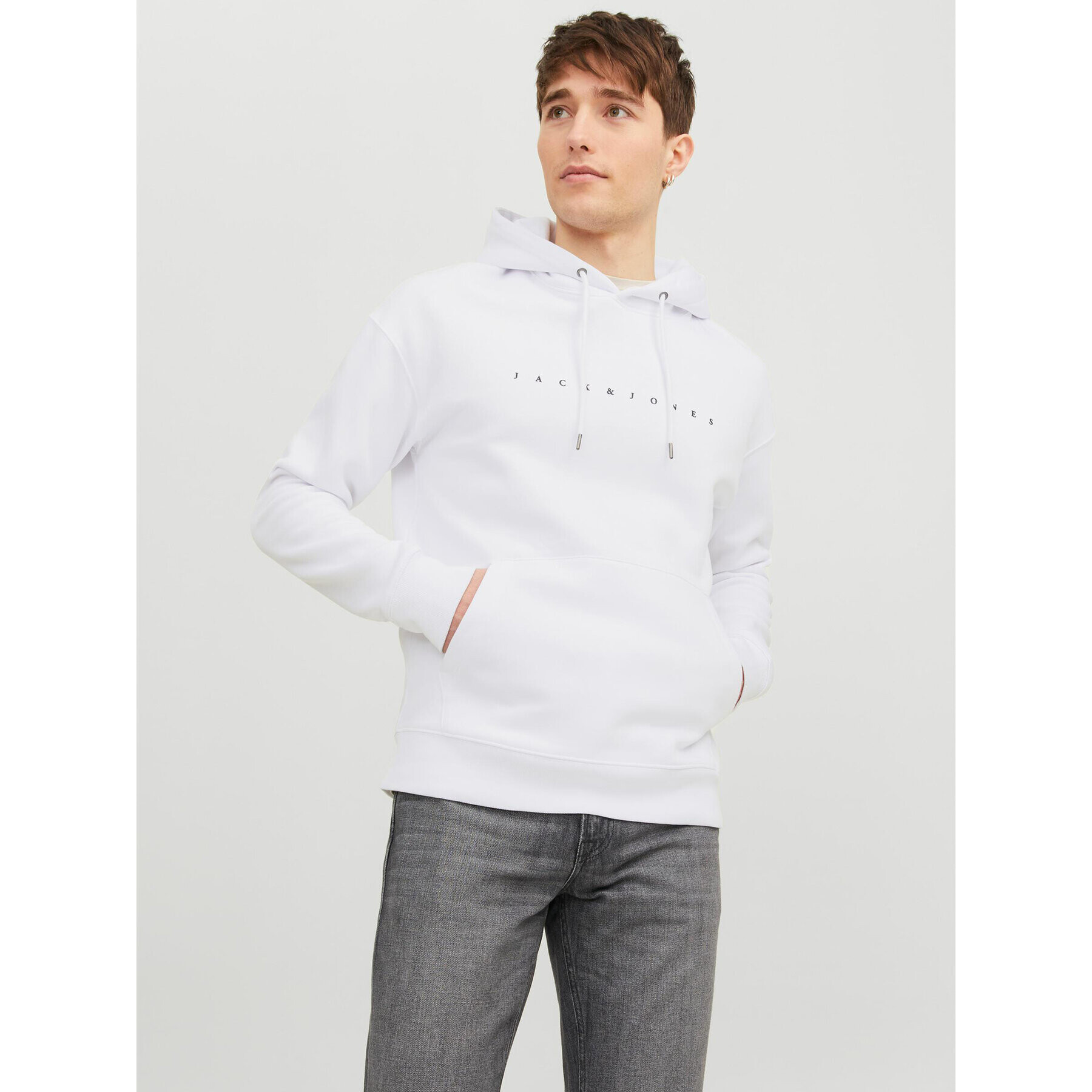 Jack&Jones Mikina 12233972 Bílá Relaxed Fit - Pepit.cz