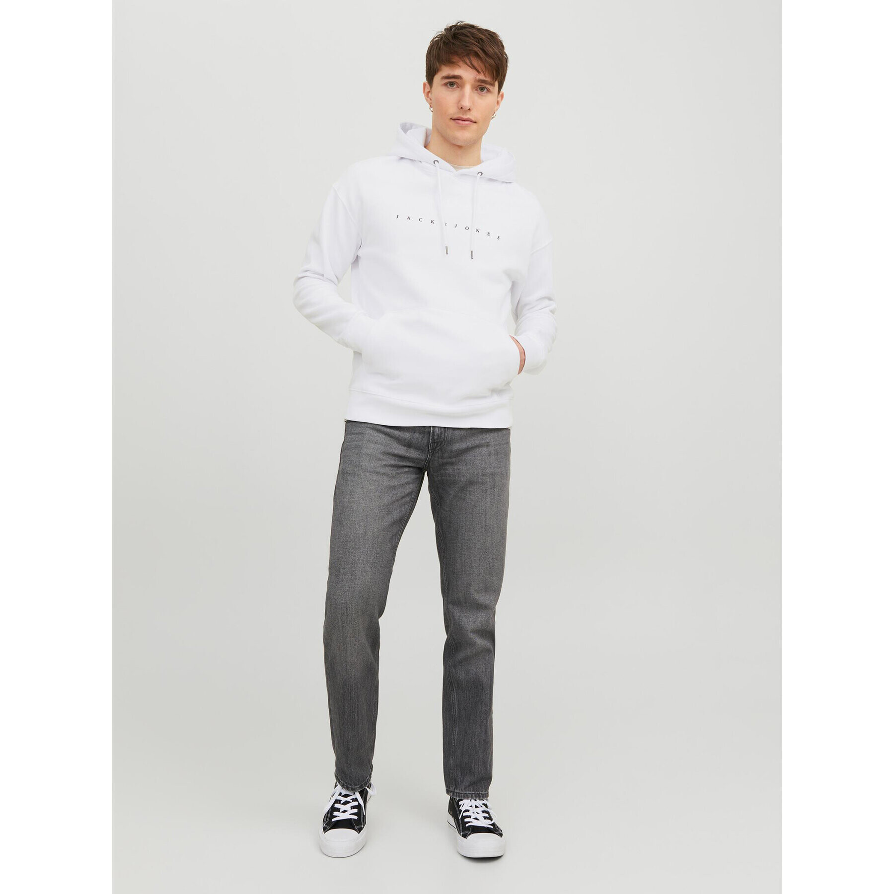 Jack&Jones Mikina 12233972 Bílá Relaxed Fit - Pepit.cz