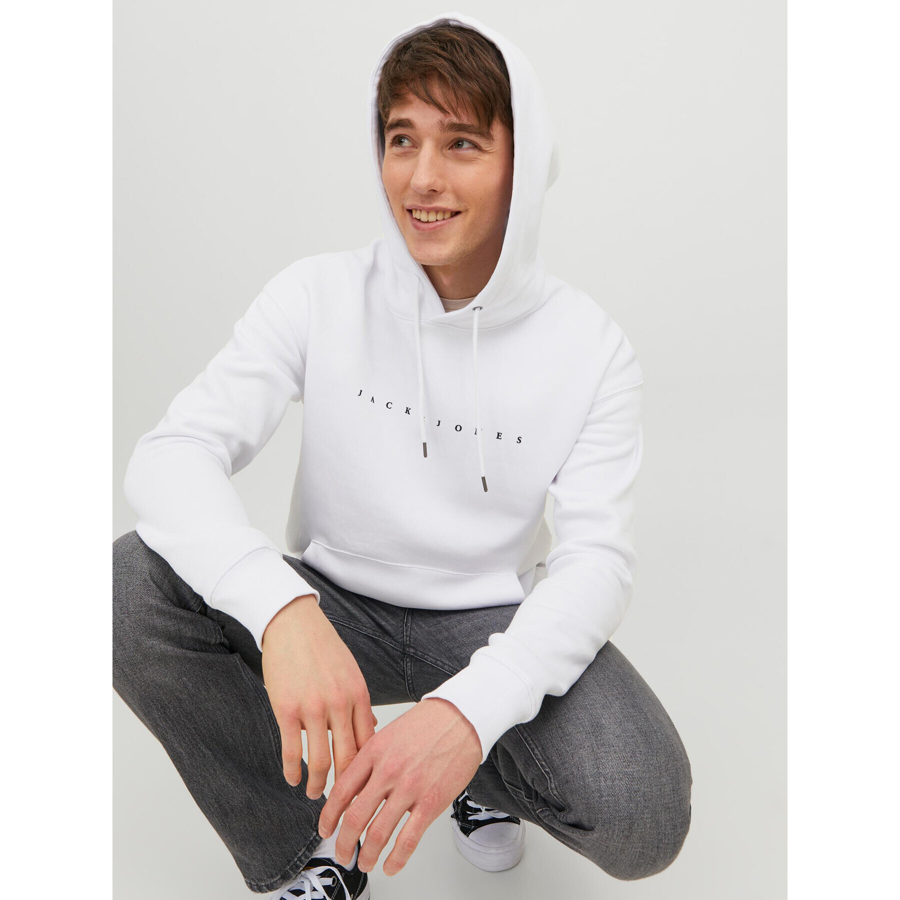 Jack&Jones Mikina 12233972 Bílá Relaxed Fit - Pepit.cz