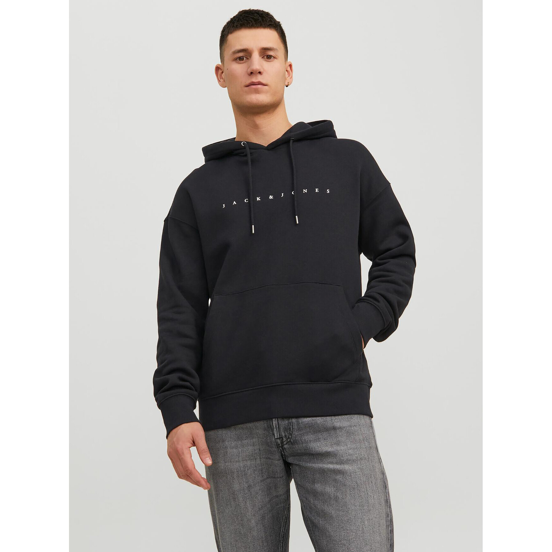 Jack&Jones Mikina 12233972 Černá Relaxed Fit - Pepit.cz