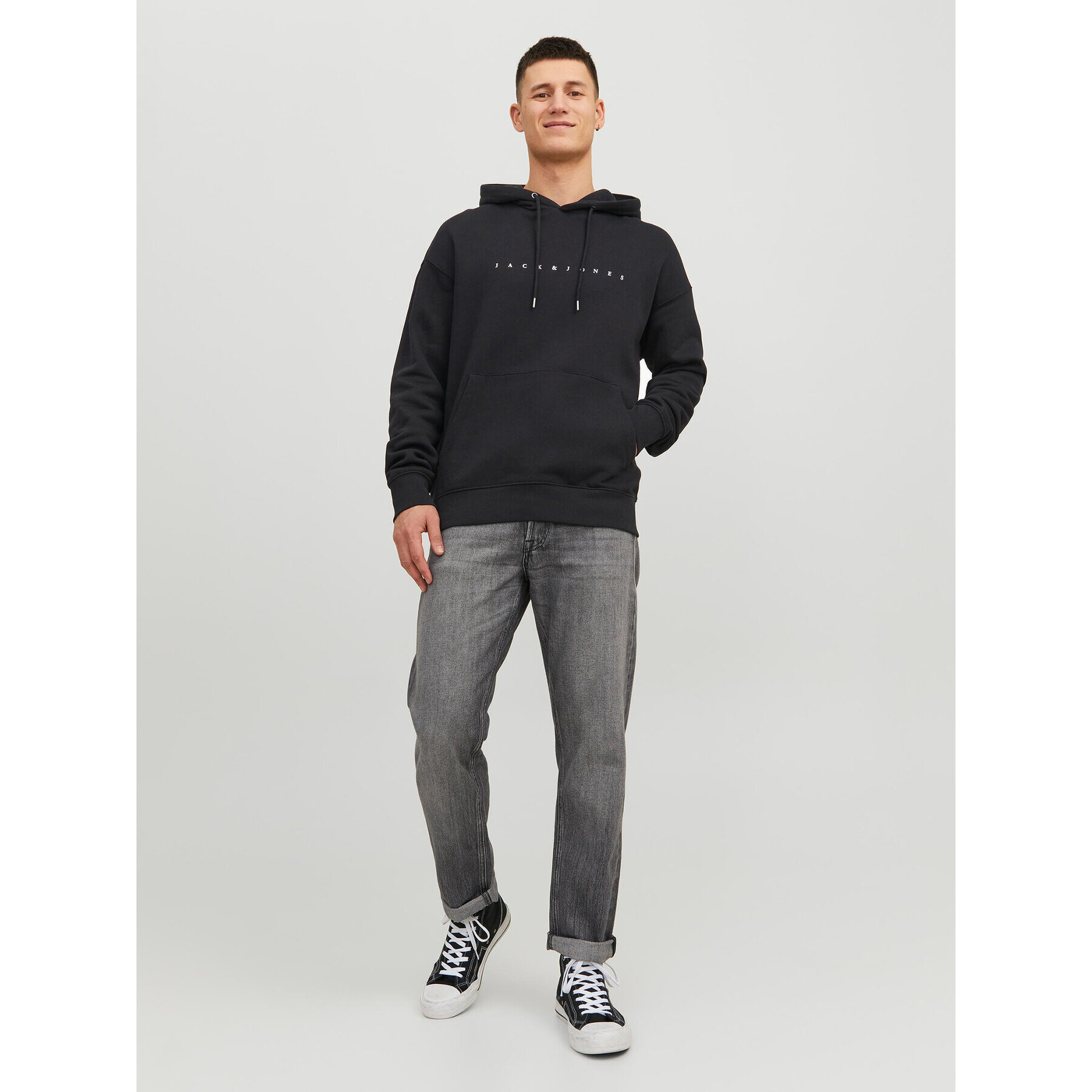 Jack&Jones Mikina 12233972 Černá Relaxed Fit - Pepit.cz