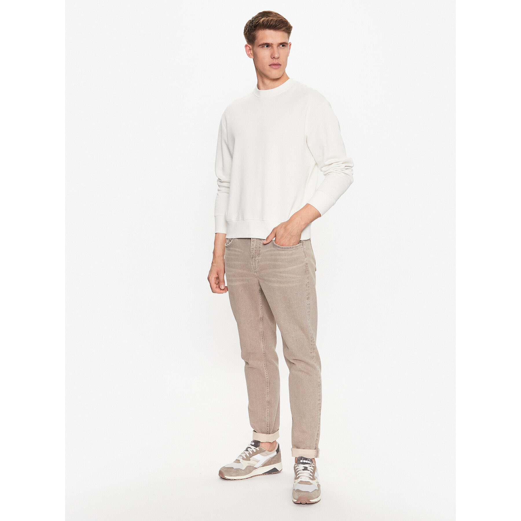 Jack&Jones Mikina Pure 12235017 Bílá Oversize - Pepit.cz