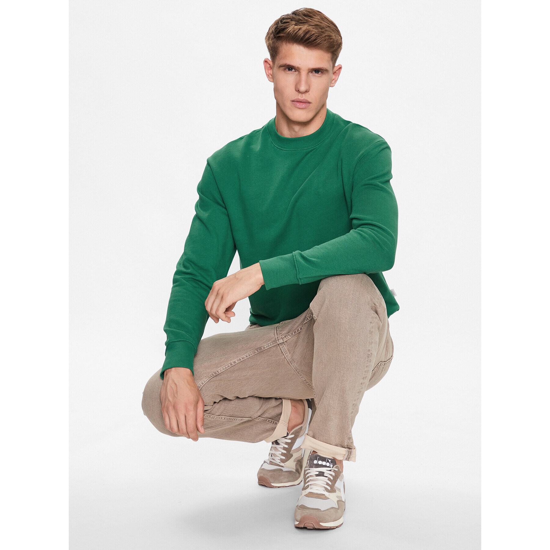 Jack&Jones Mikina Pure 12235017 Zelená Oversize - Pepit.cz