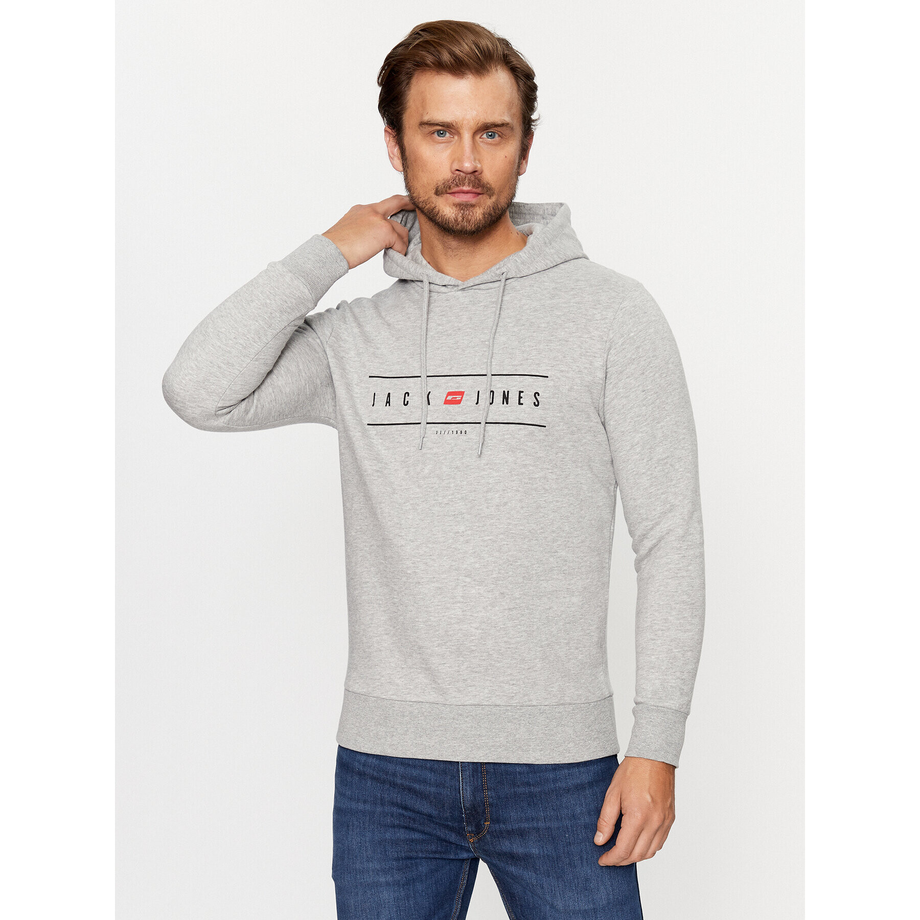 Jack&Jones Mikina 12235460 Šedá Regular Fit - Pepit.cz