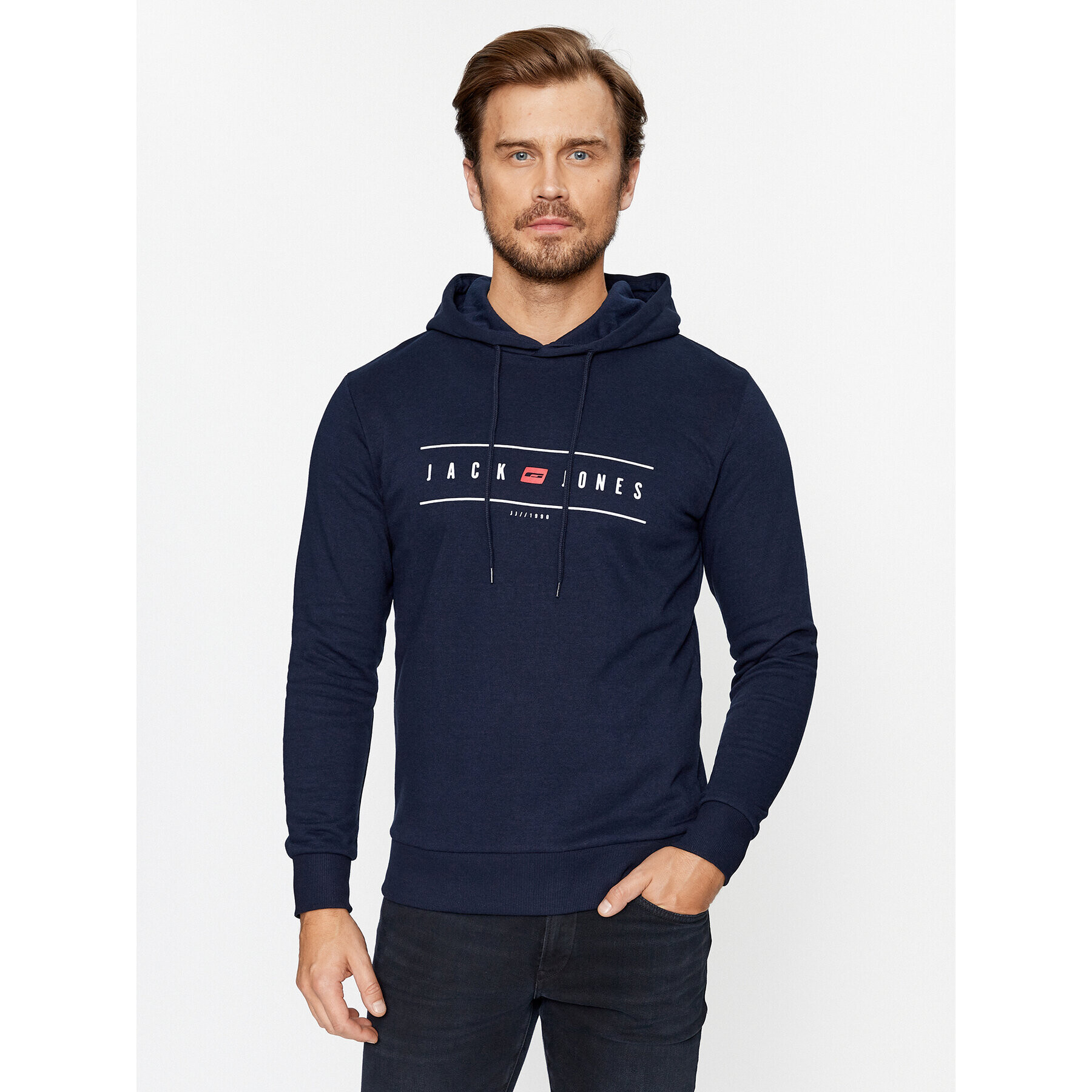 Jack&Jones Mikina 12235460 Tmavomodrá Regular Fit - Pepit.cz