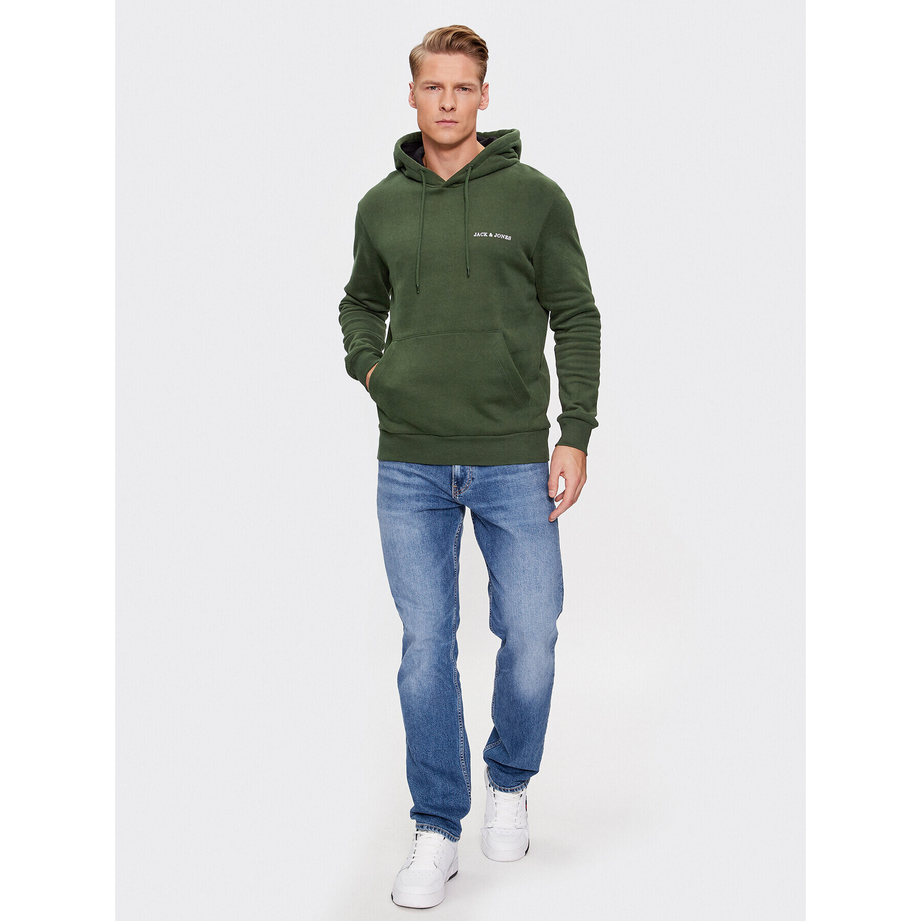 Jack&Jones Mikina 12236159 Zelená Regular Fit - Pepit.cz