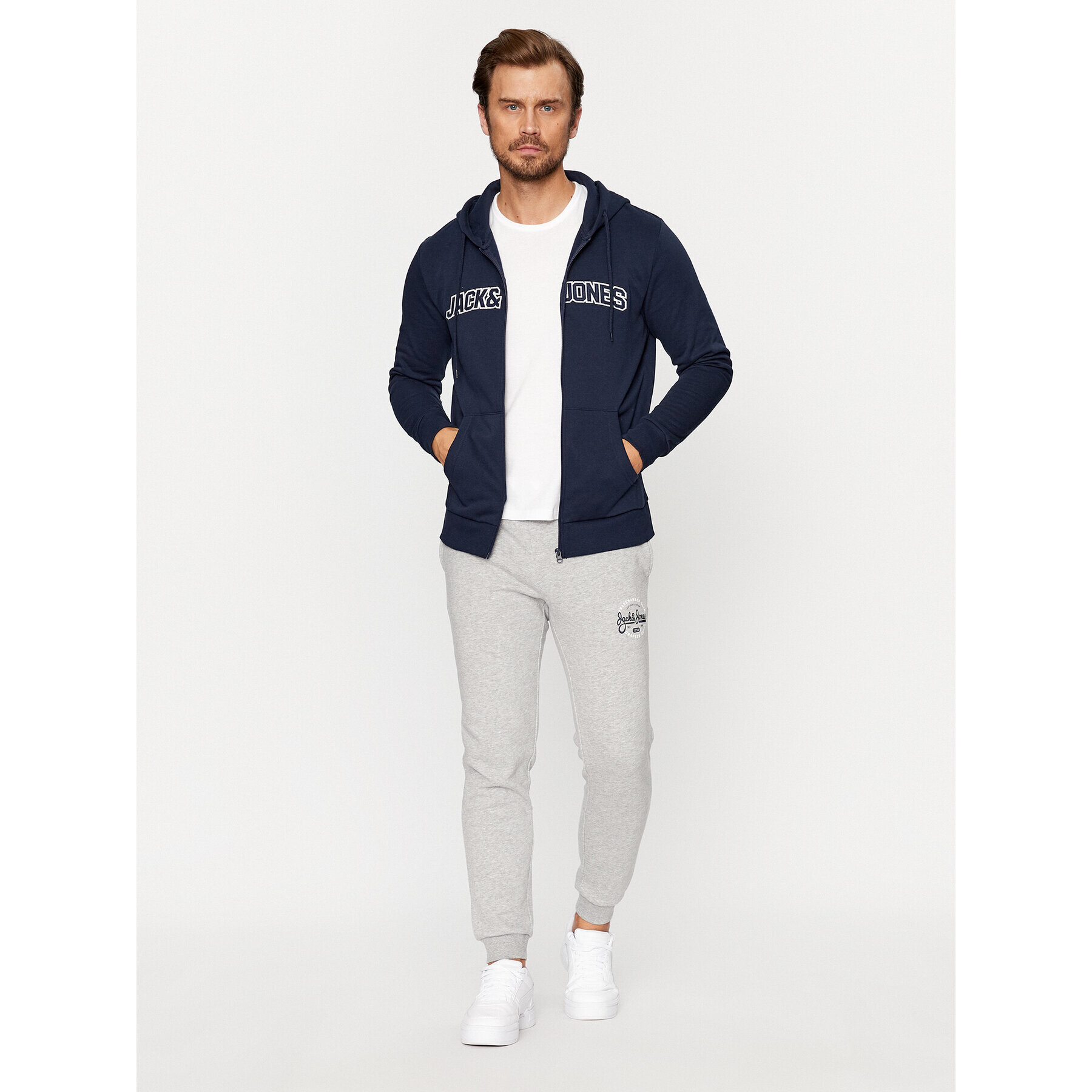 Jack&Jones Mikina 12241567 Tmavomodrá Regular Fit - Pepit.cz