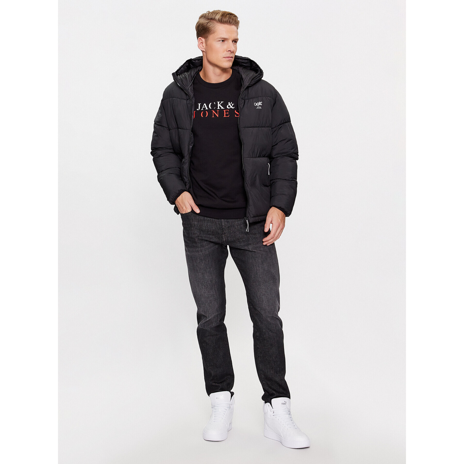 Jack&Jones Mikina 12244404 Černá Standard Fit - Pepit.cz