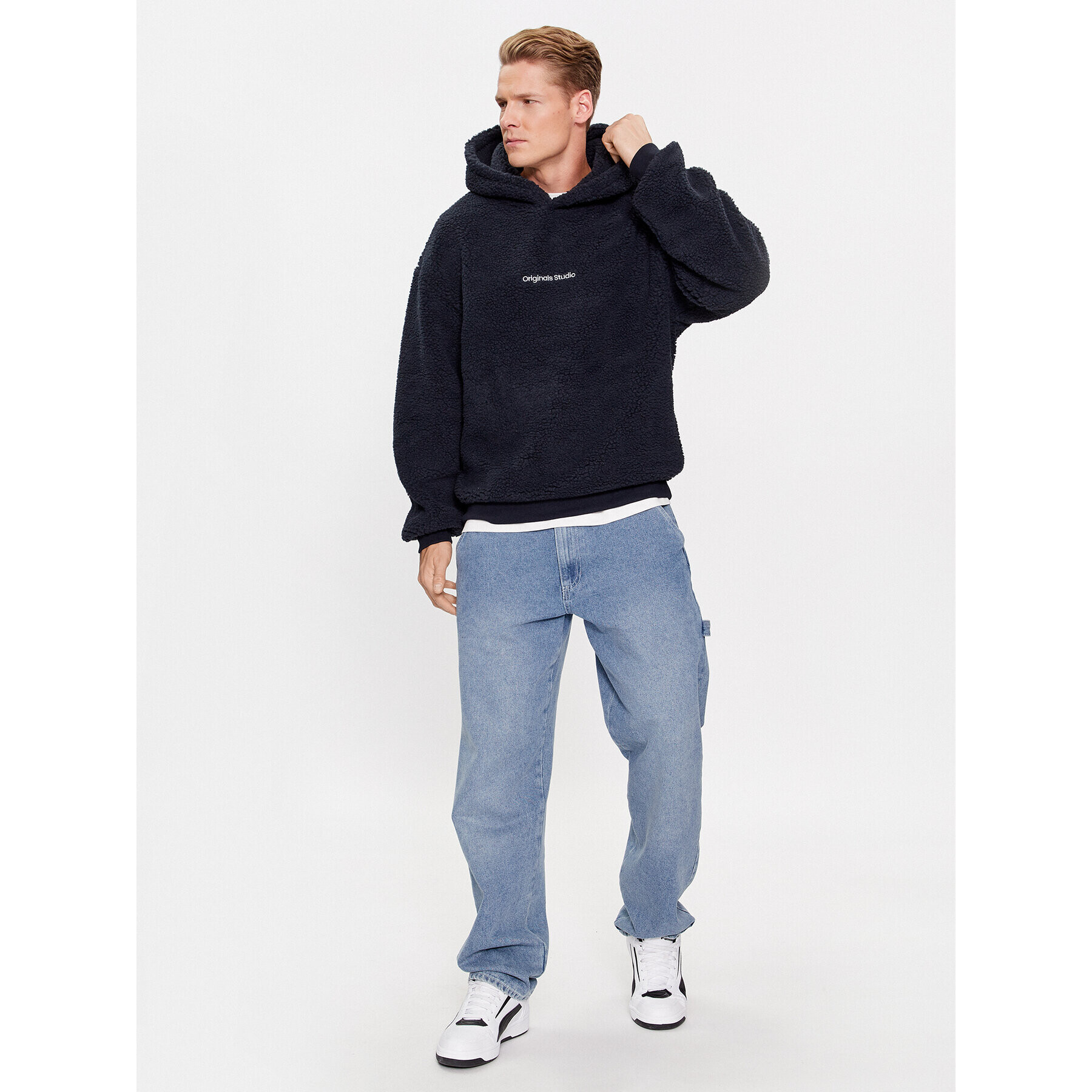 Jack&Jones Mikina 12249364 Tmavomodrá Loose Fit - Pepit.cz