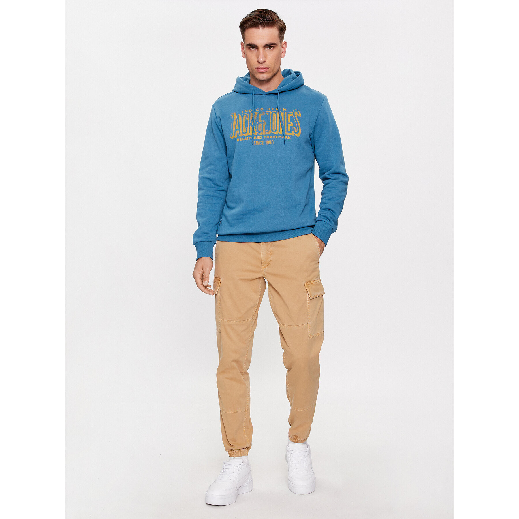 Jack&Jones Mikina 12251306 Modrá Standard Fit - Pepit.cz