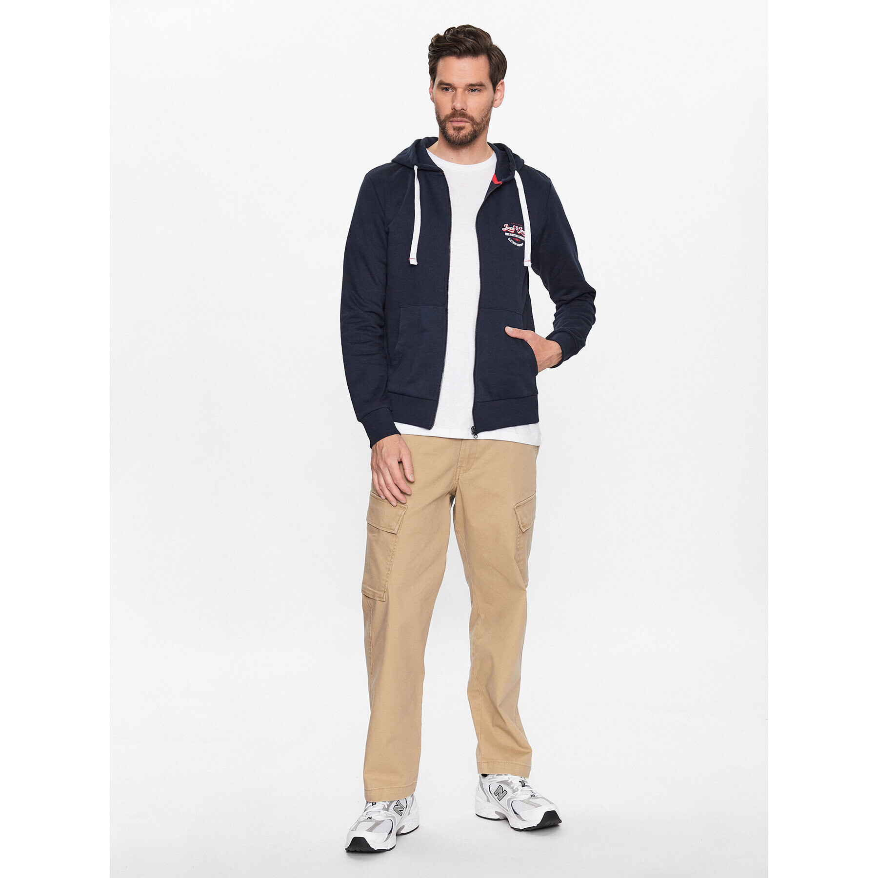 Jack&Jones Mikina Andy 12222335 Tmavomodrá Regular Fit - Pepit.cz