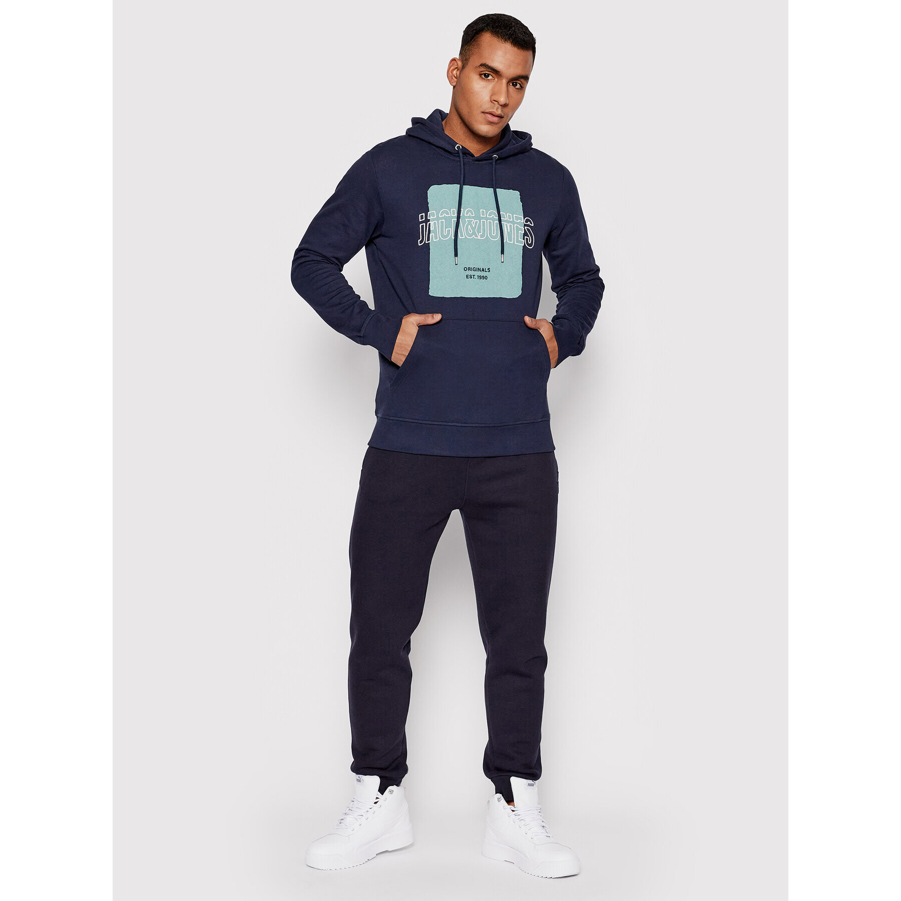 Jack&Jones Mikina Artist 12198286 Tmavomodrá Regular Fit - Pepit.cz