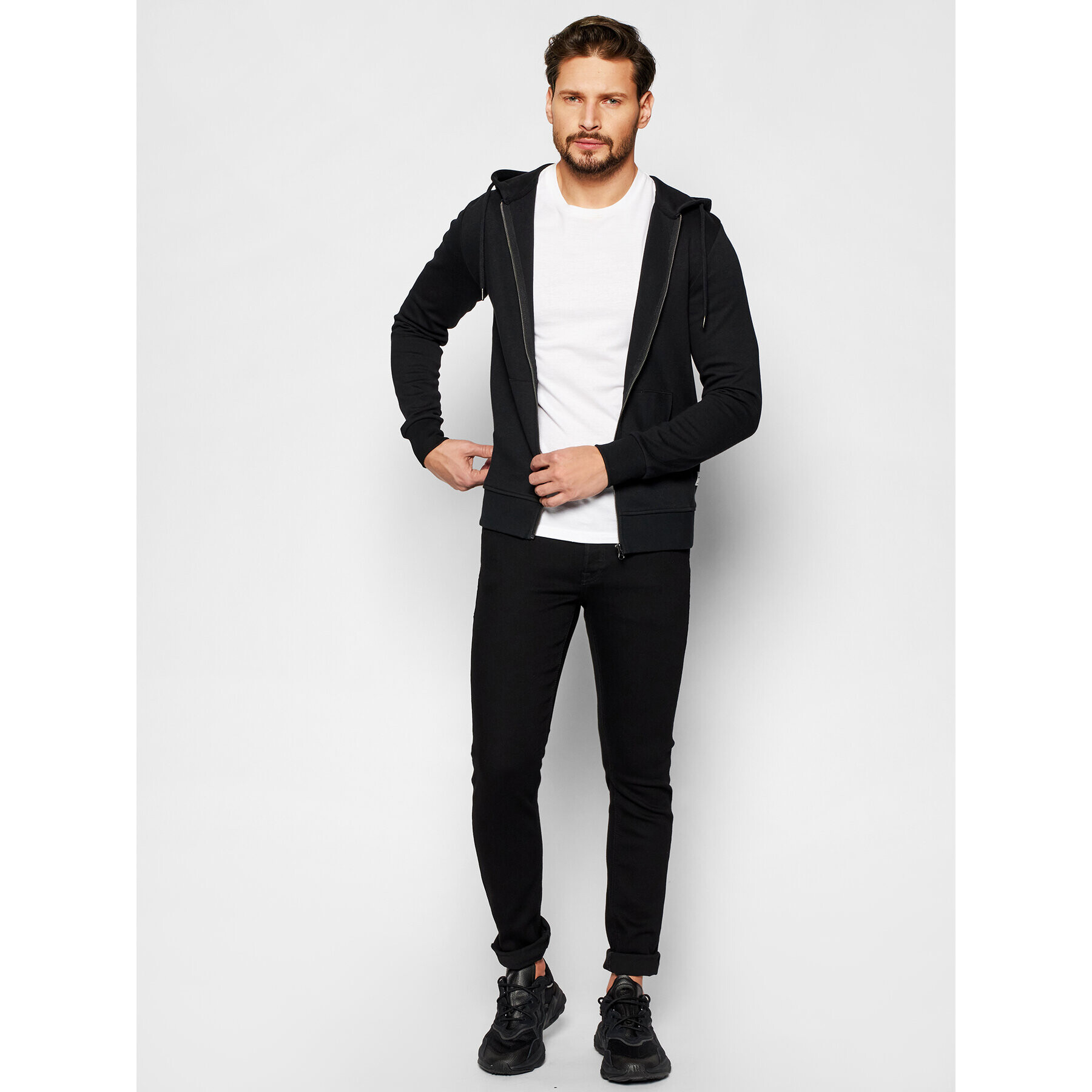 Jack&Jones Mikina Basic 12181901 Černá Regular Fit - Pepit.cz