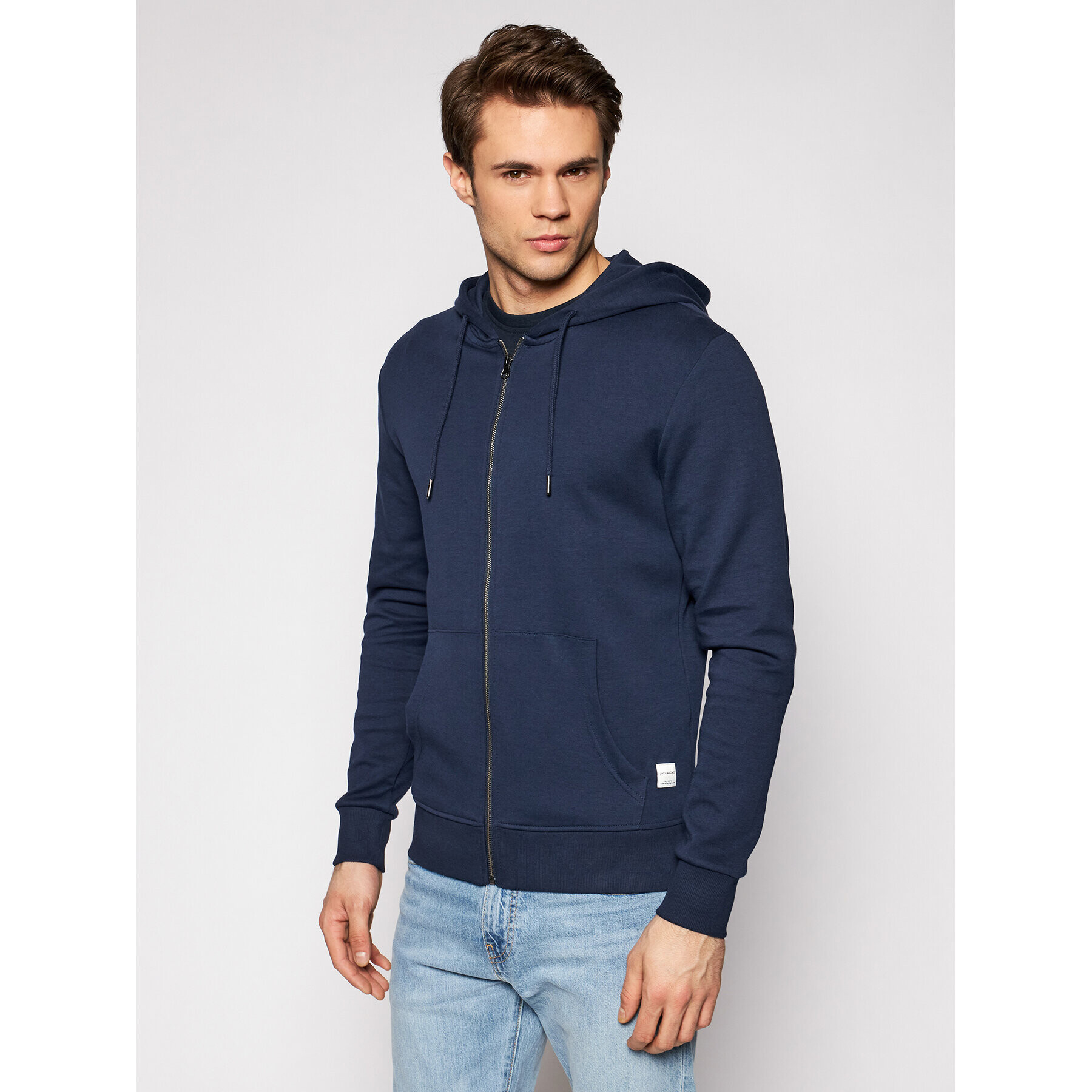 Jack&Jones Mikina Basic 12181901 Tmavomodrá Regular Fit - Pepit.cz