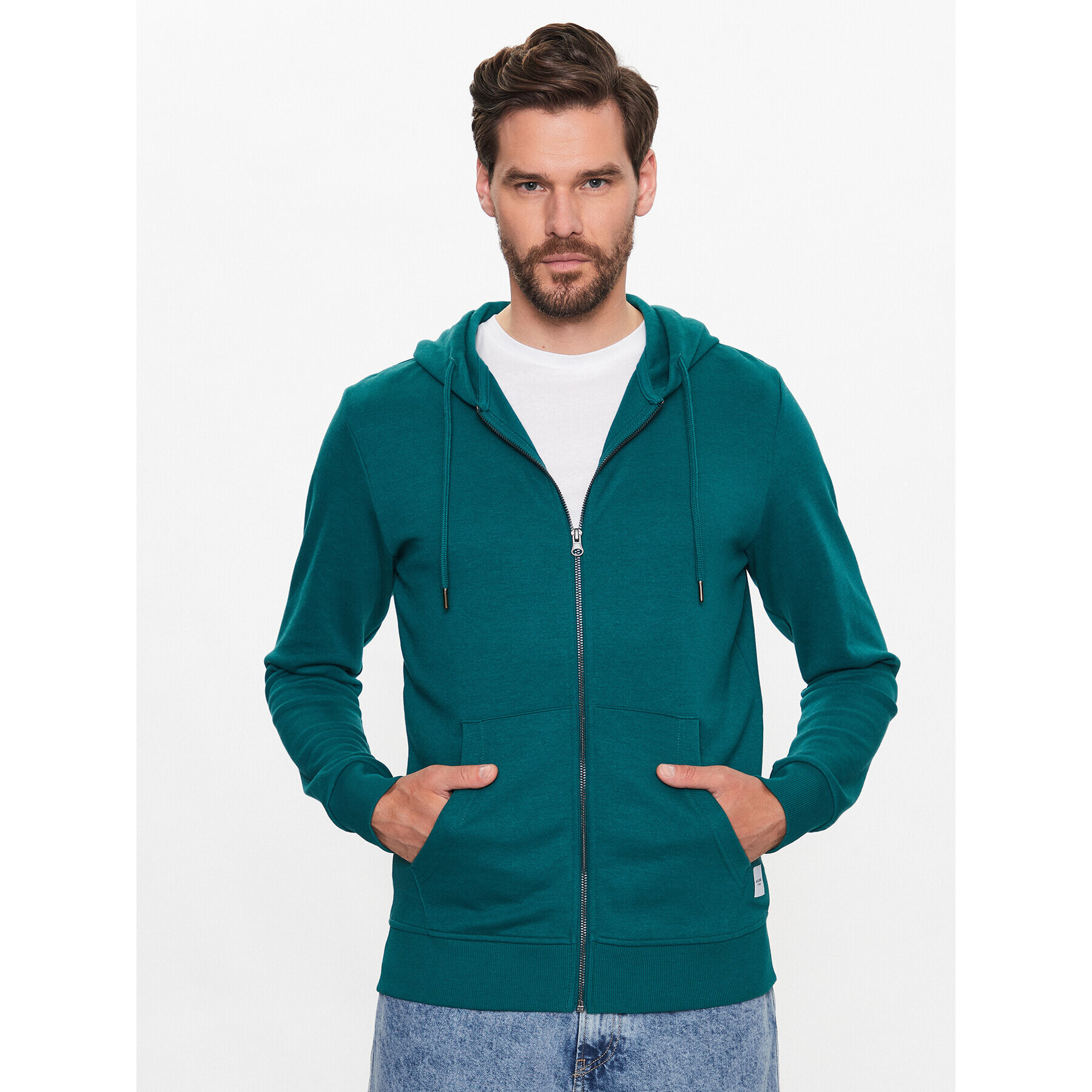 Jack&Jones Mikina Basic 12181901 Zelená Regular Fit - Pepit.cz