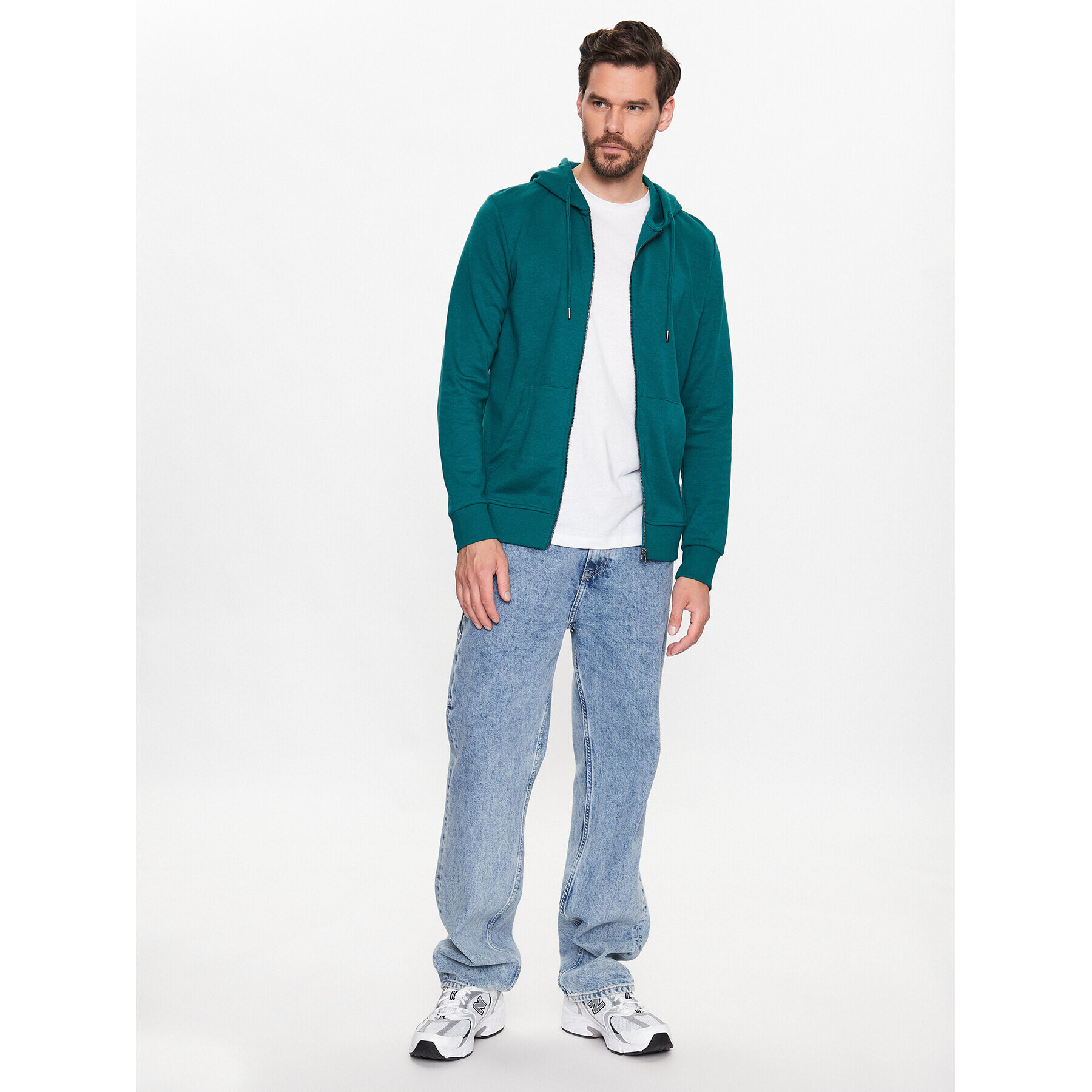 Jack&Jones Mikina Basic 12181901 Zelená Regular Fit - Pepit.cz