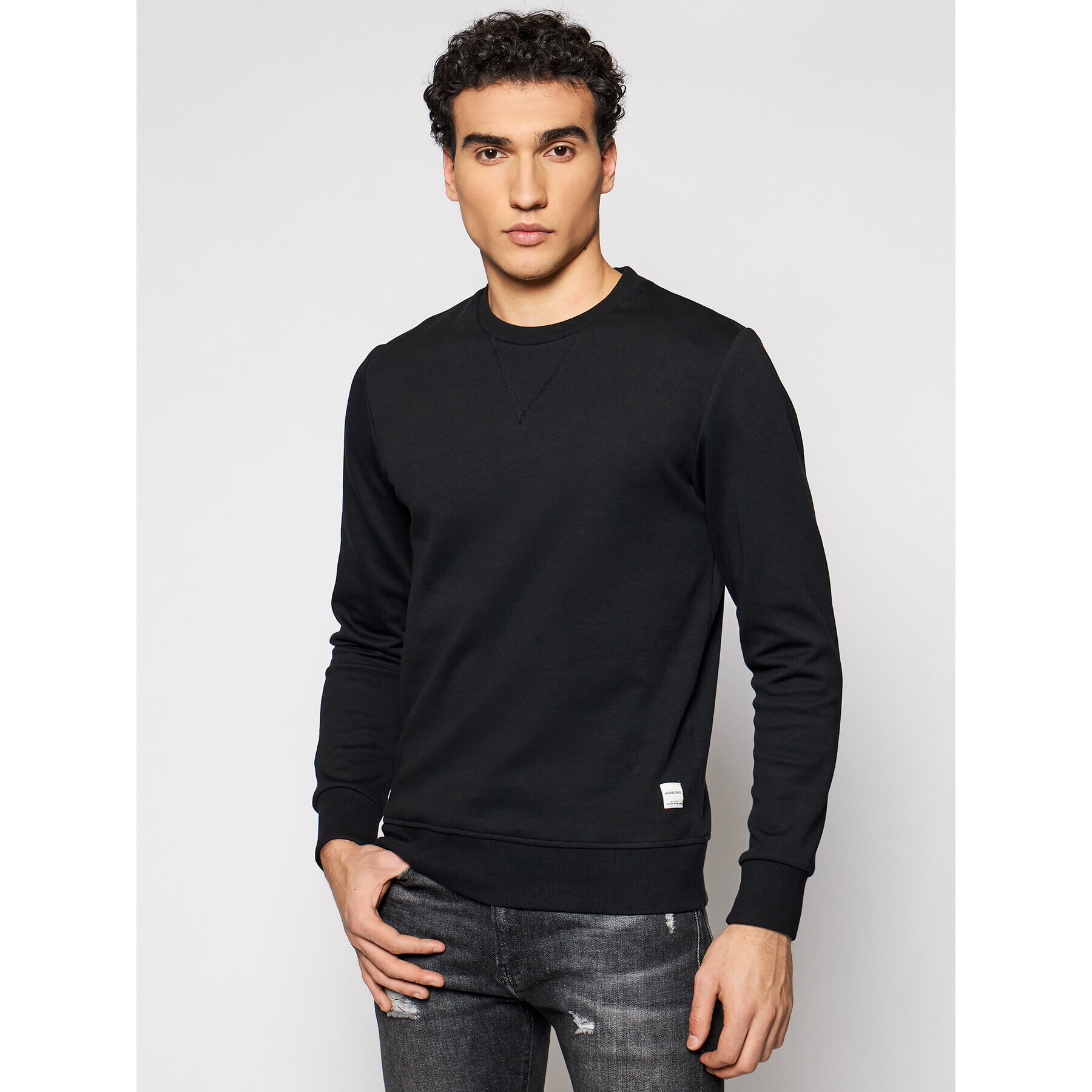 Jack&Jones Mikina Basic 12181903 Černá Regular Fit - Pepit.cz