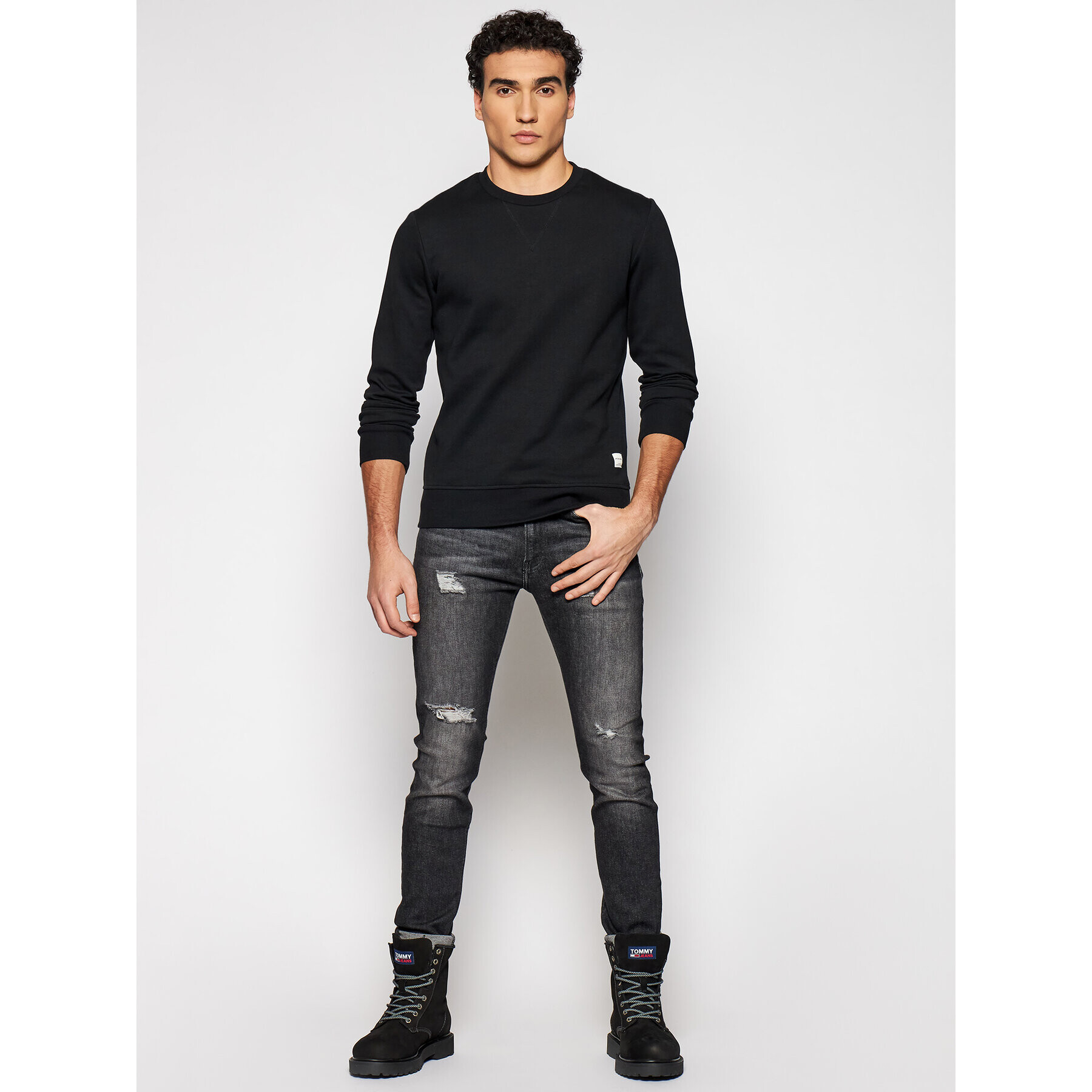 Jack&Jones Mikina Basic 12181903 Černá Regular Fit - Pepit.cz