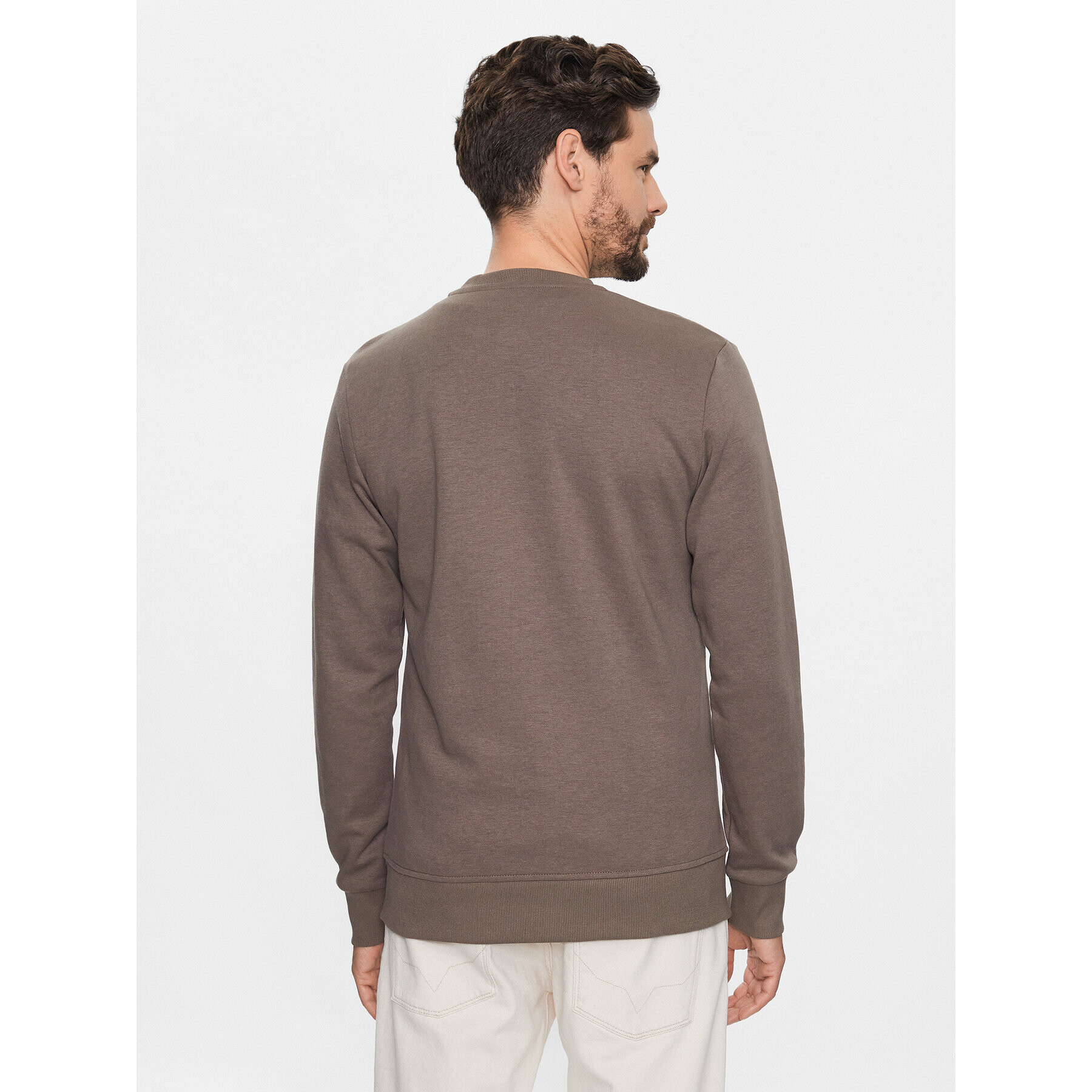 Jack&Jones Mikina Basic 12181903 Hnědá Regular Fit - Pepit.cz